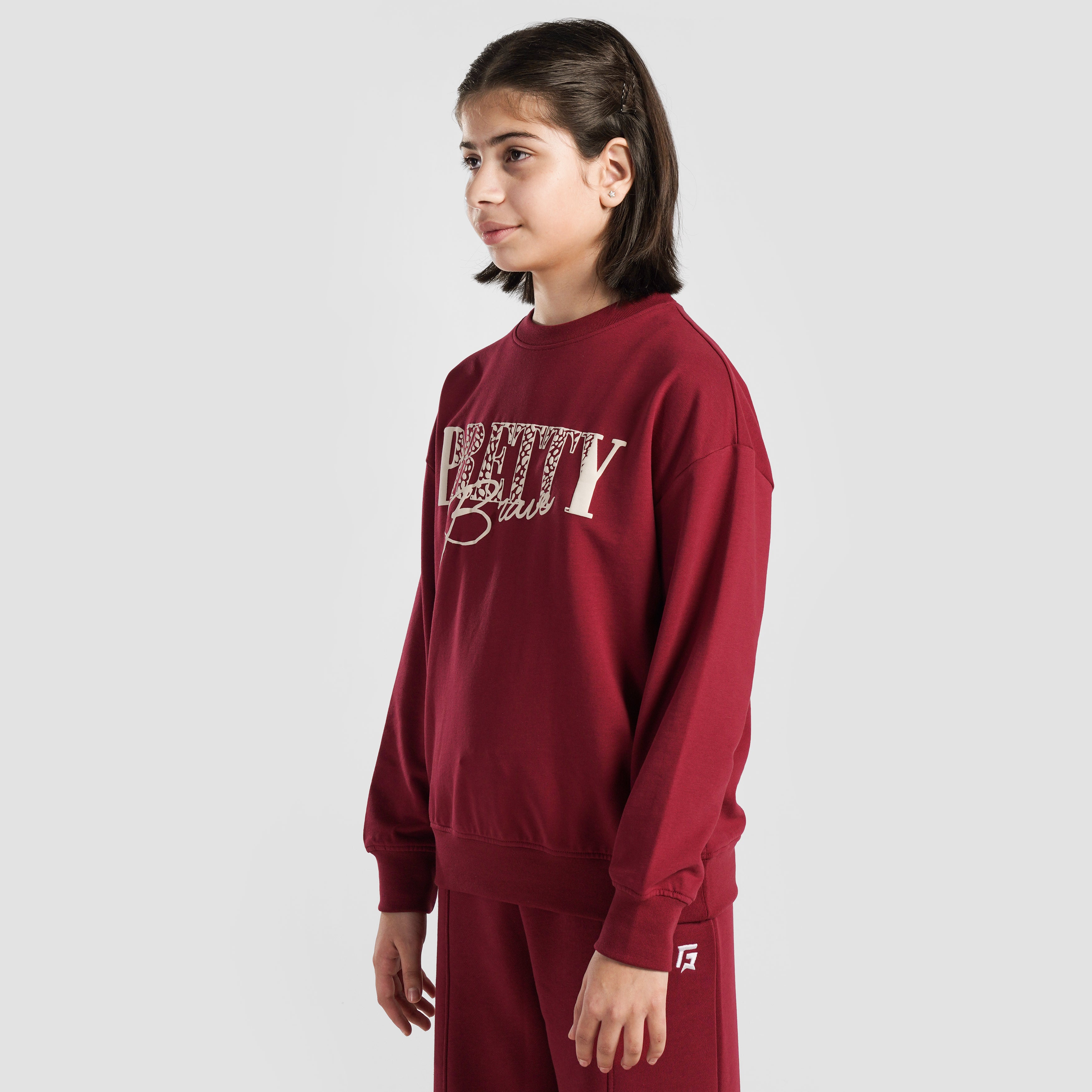 Playful Pretty SweatShirt (Maroon)