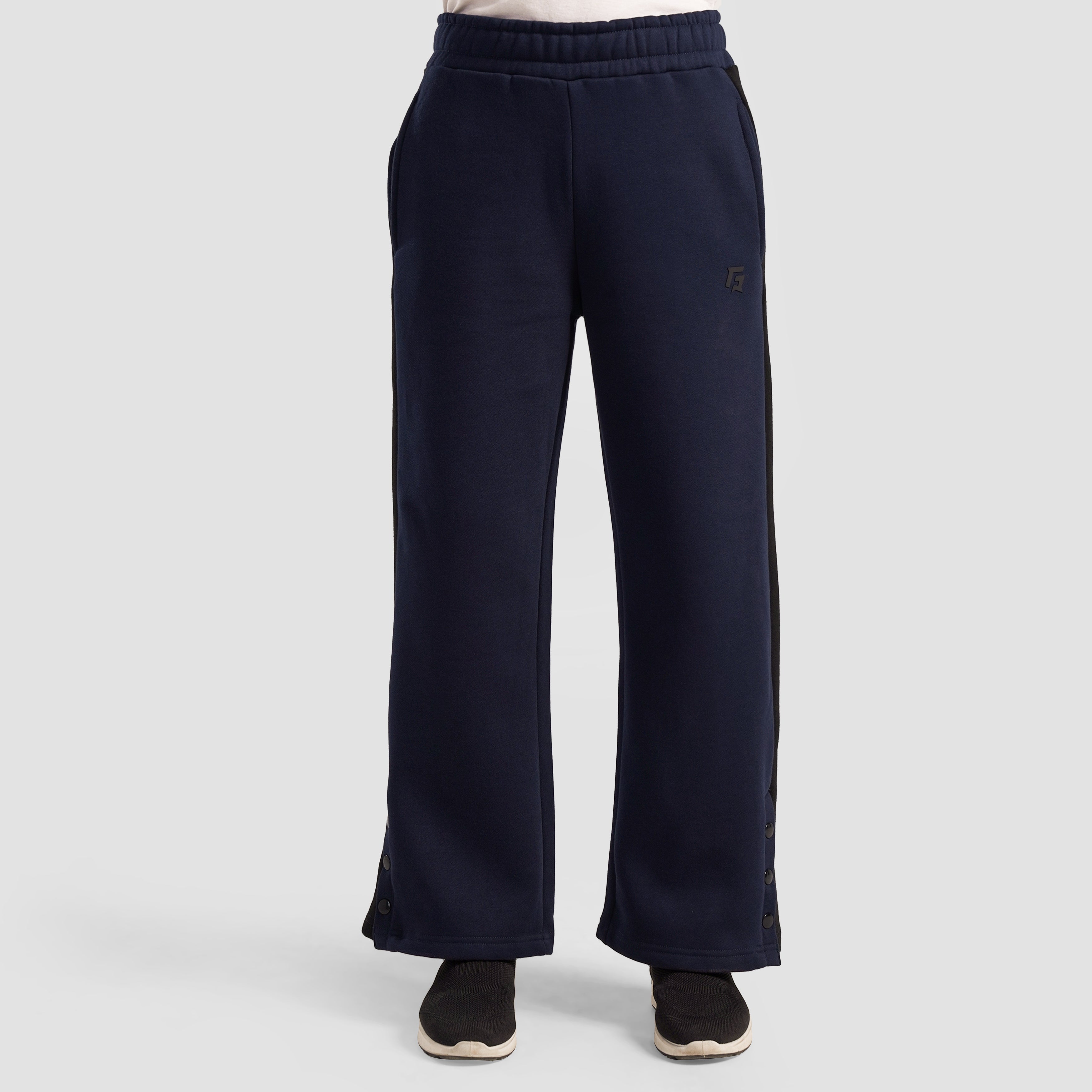 Wide Leg Trousers (Navy)