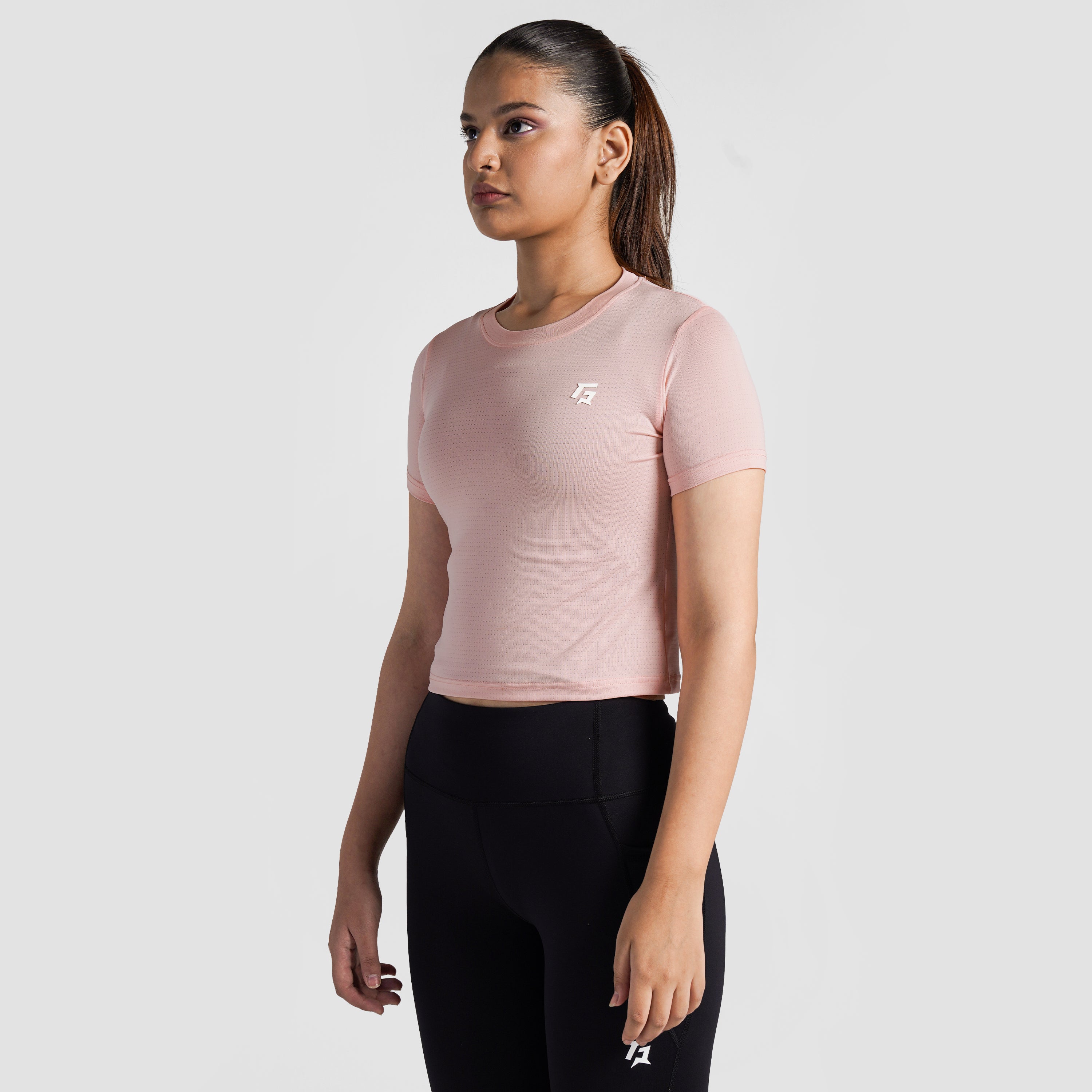 W024 Cropped Tee (Peach)