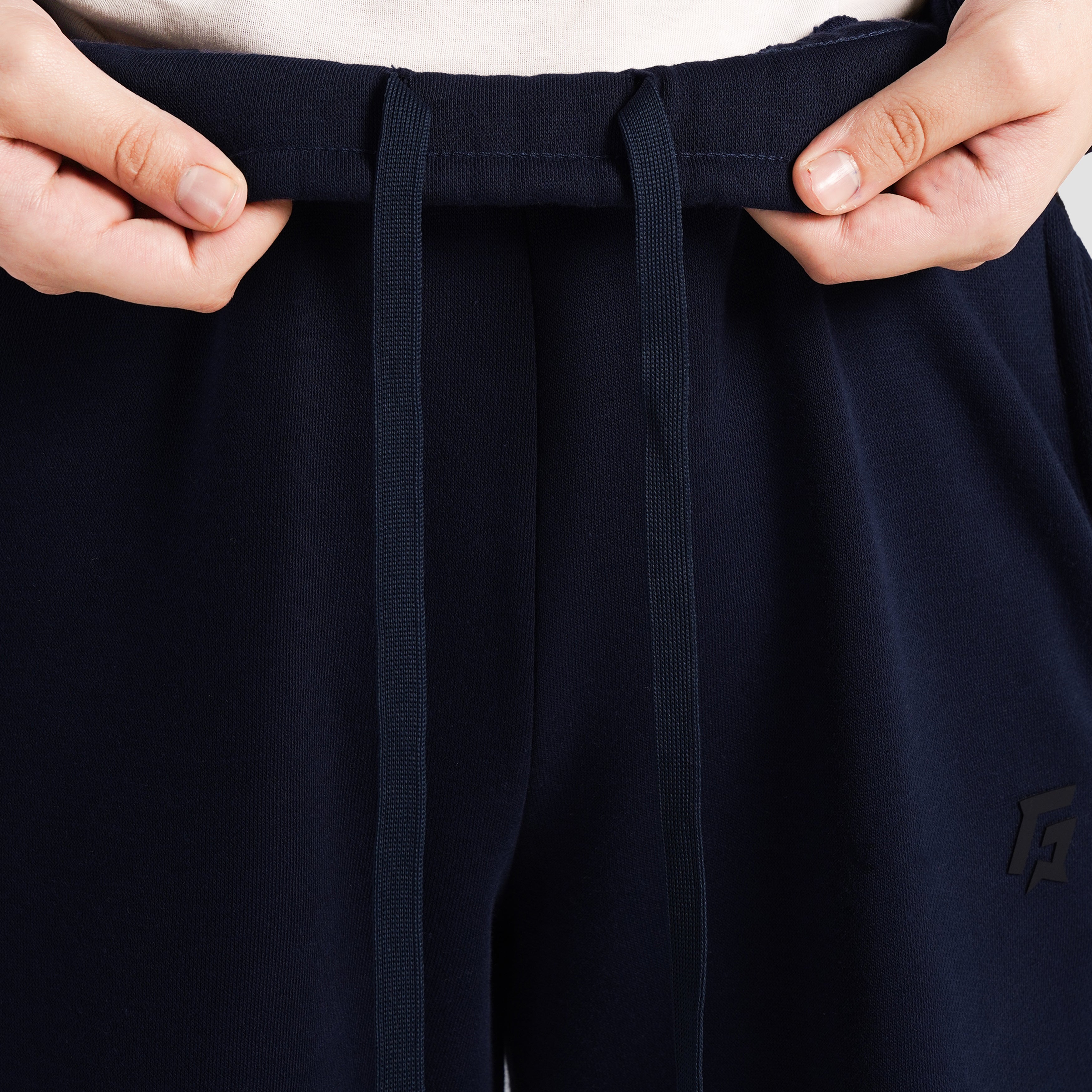 Wide Leg Trousers (Navy)