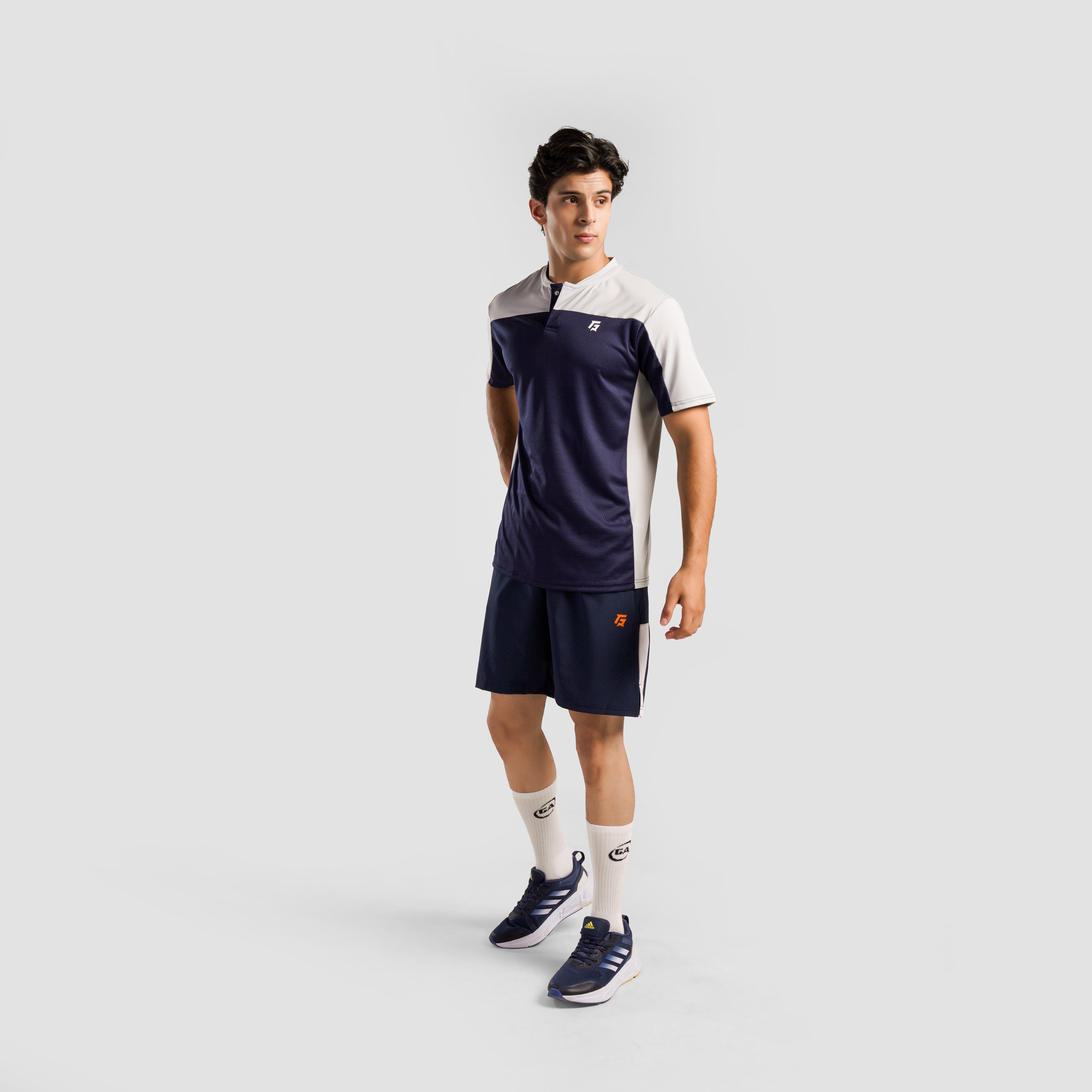 Pro Tennis T-Shirt (Navy-Grey)