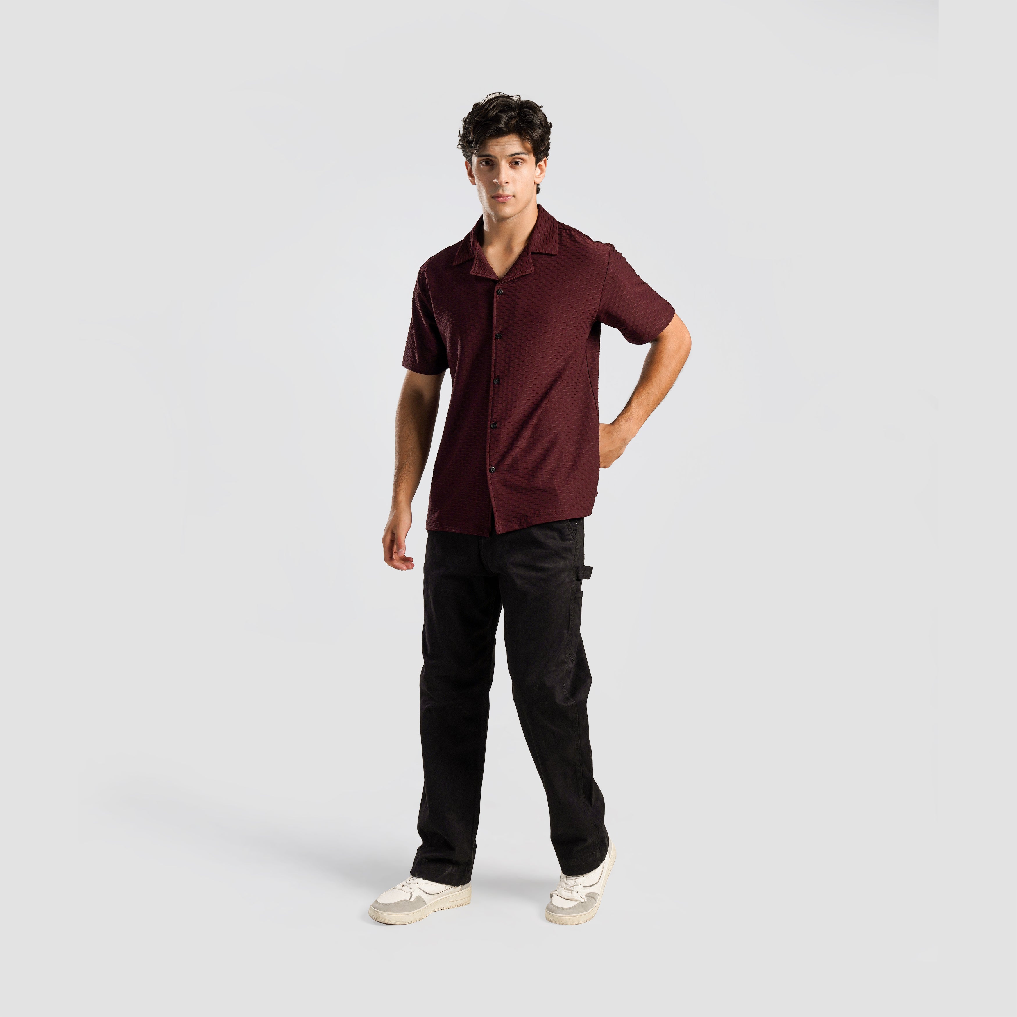 GAI Essential Button Down (Maroon)