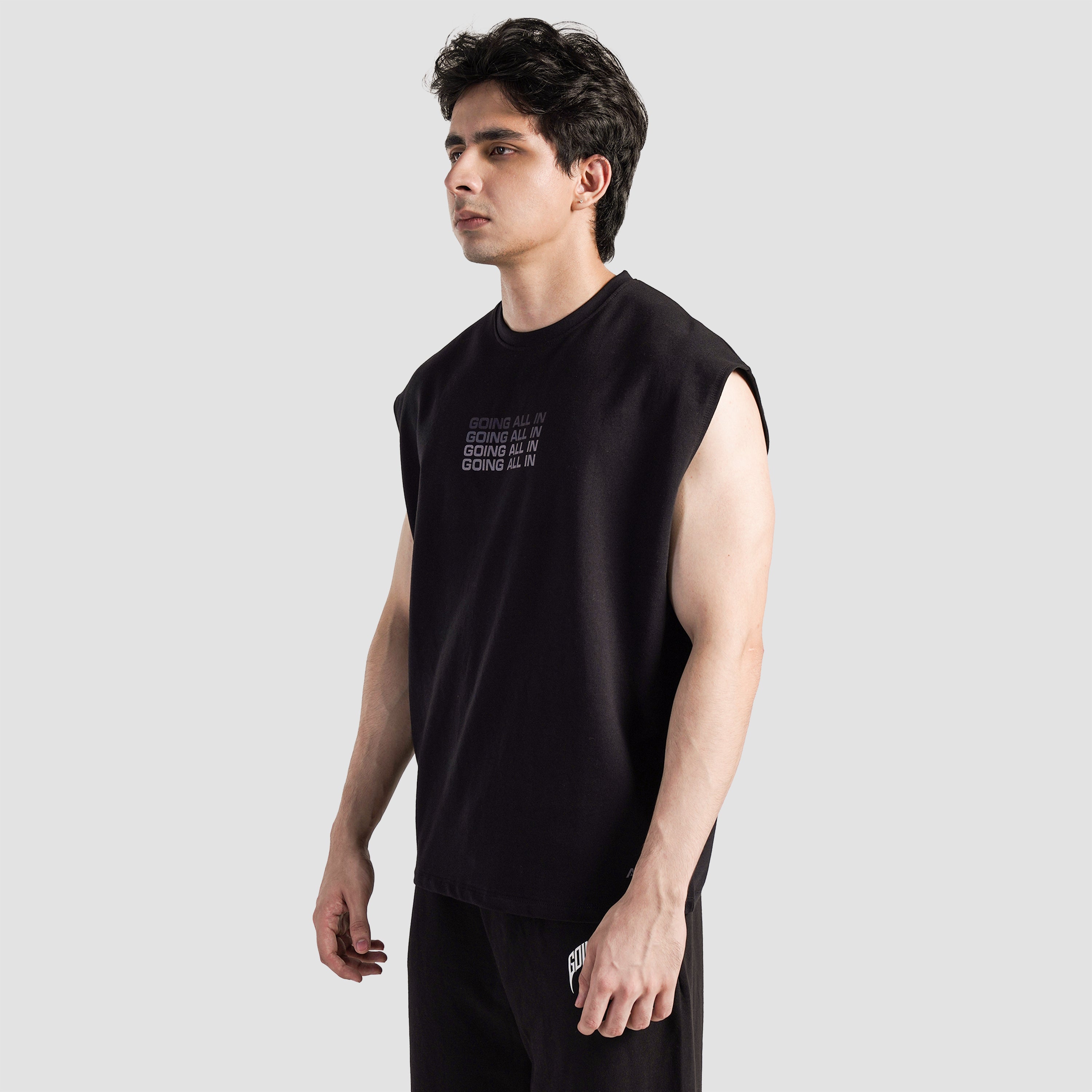 React Sleeveless Tank (Black)