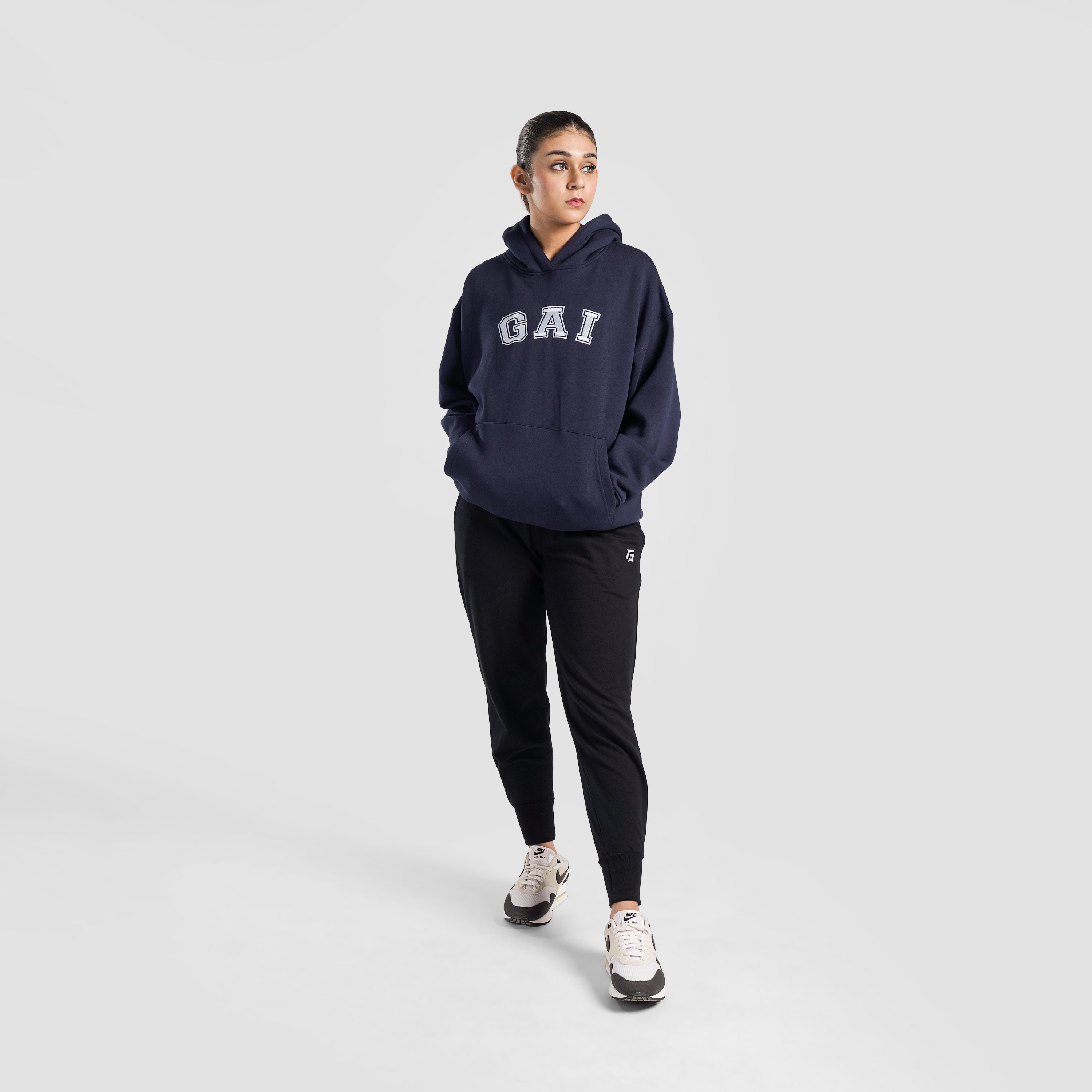 GA-I Essence Oversized Hoodie (Navy)