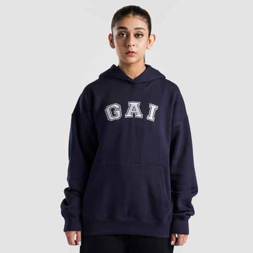 GA-I Essence Oversized Hoodie (Navy)