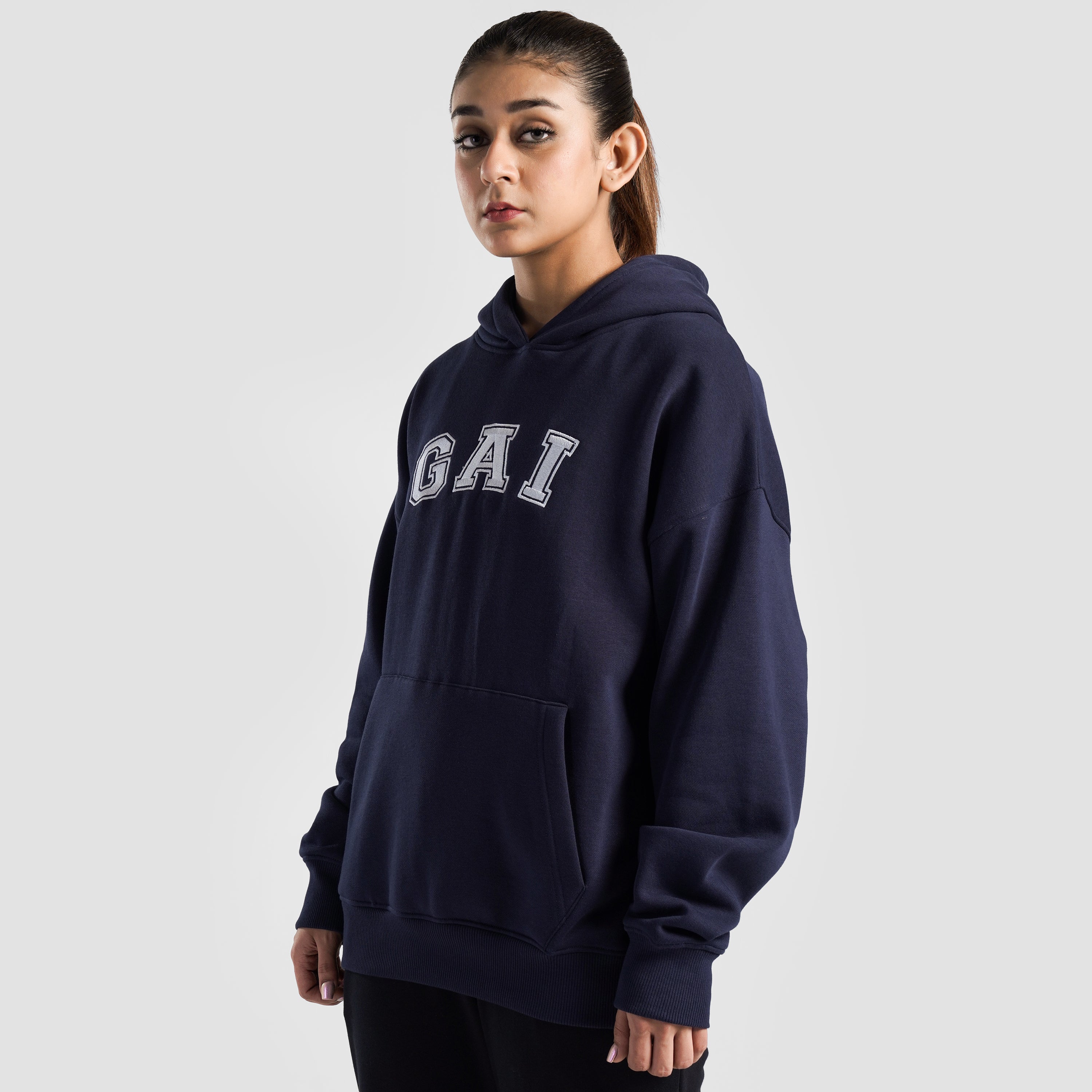 GA-I Essence Oversized Hoodie (Navy)