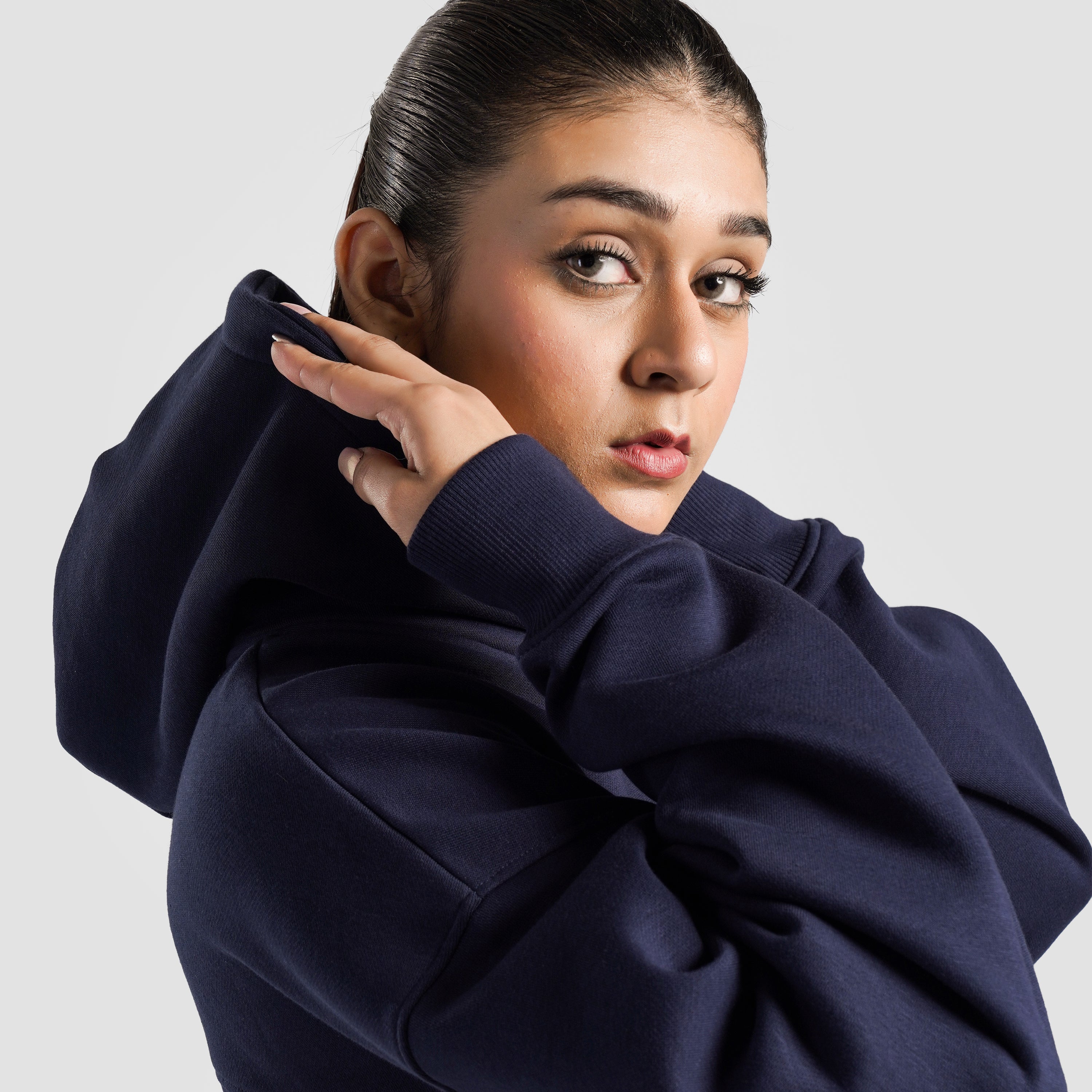 GA-I Essence Oversized Hoodie (Navy)