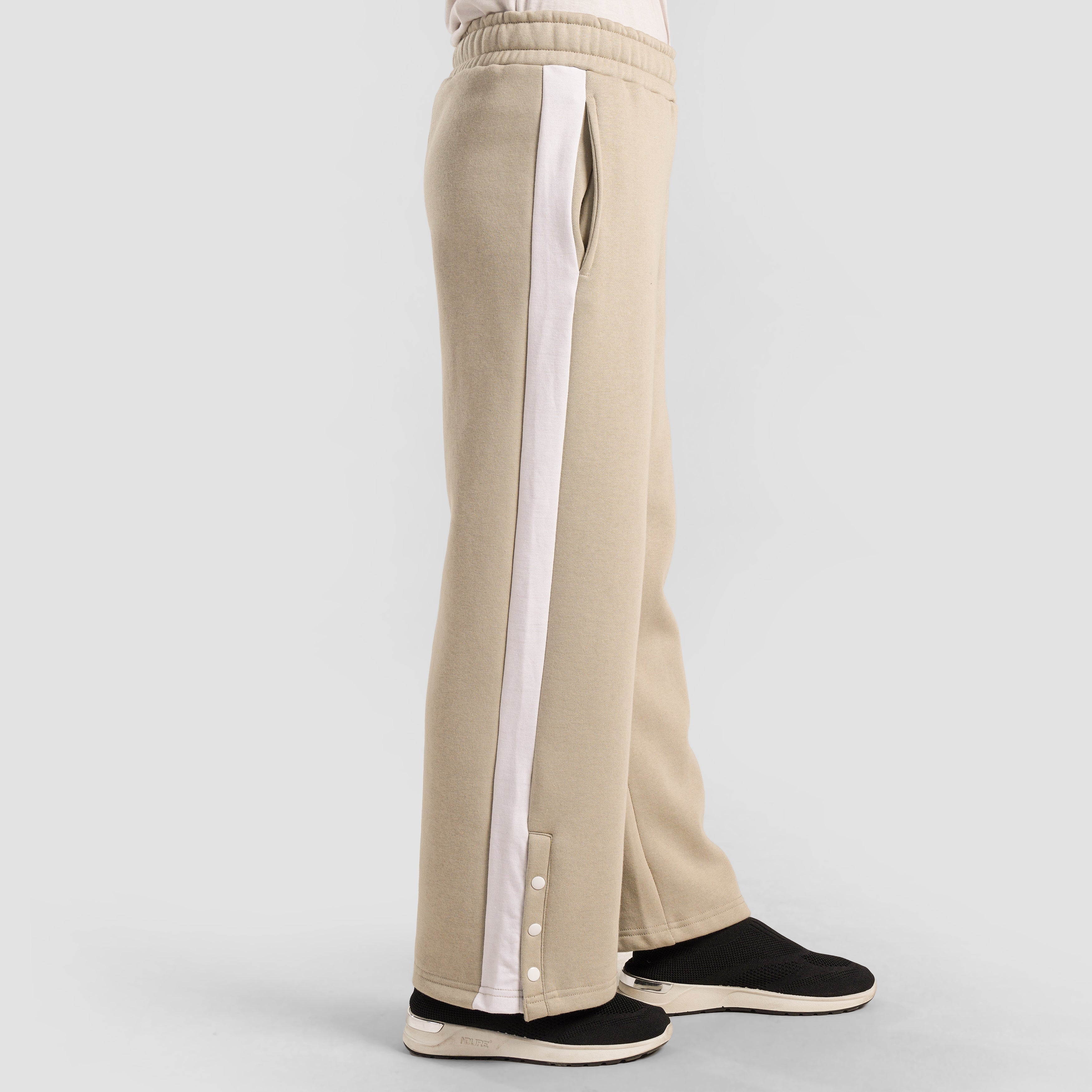 Wide Leg Trousers (Beige)