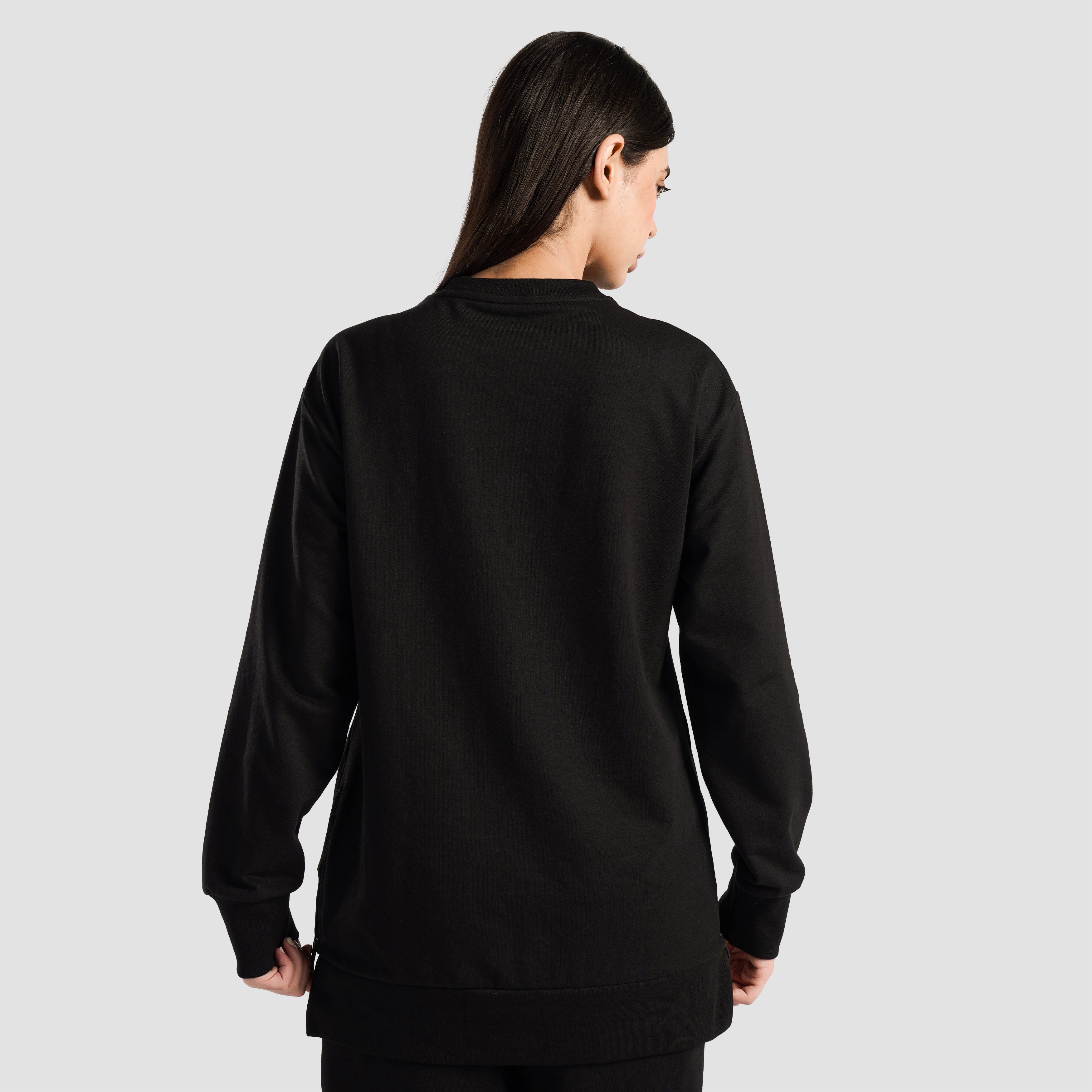 Side Zip Up Top (Black)