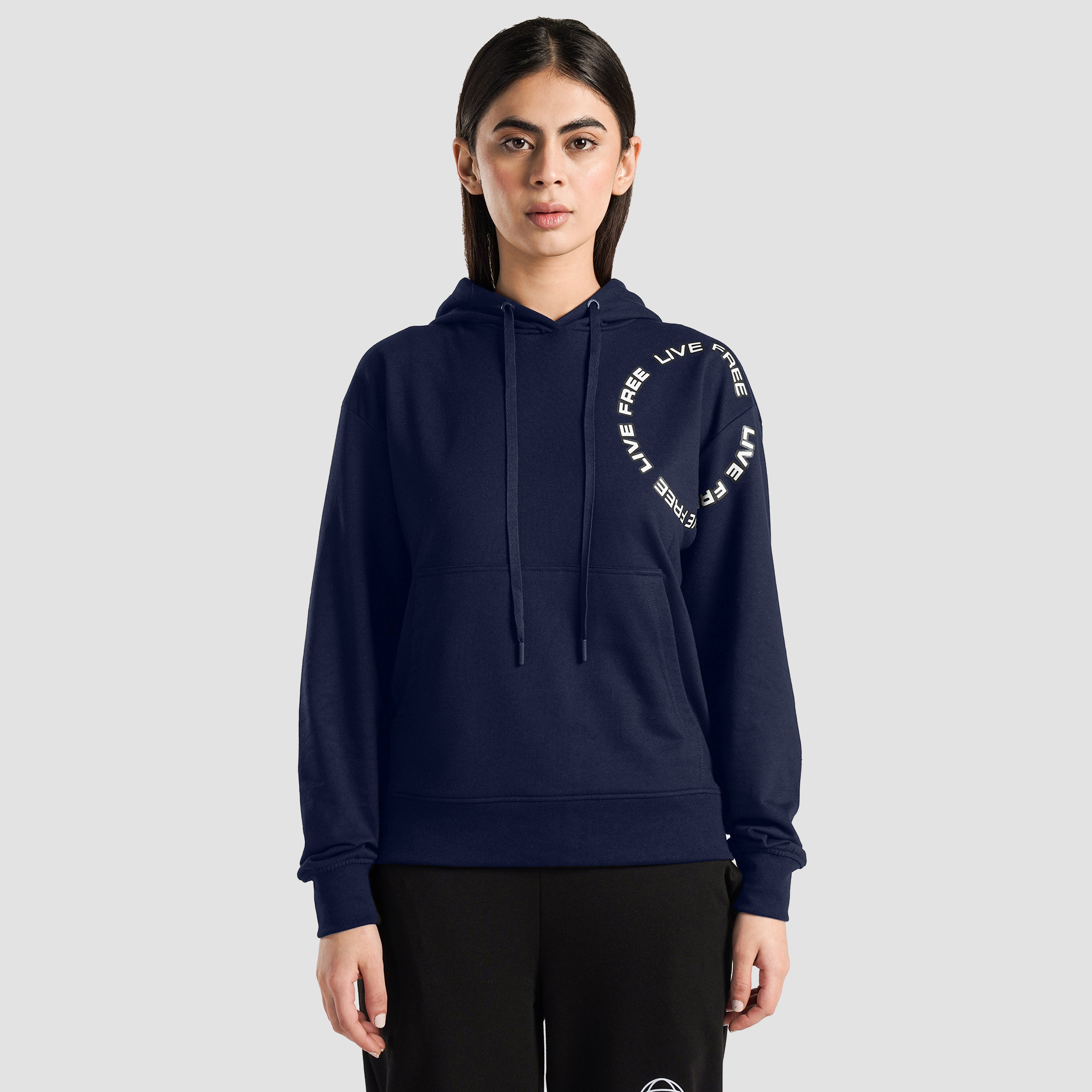 Live Free Regular Hoodie (Navy)