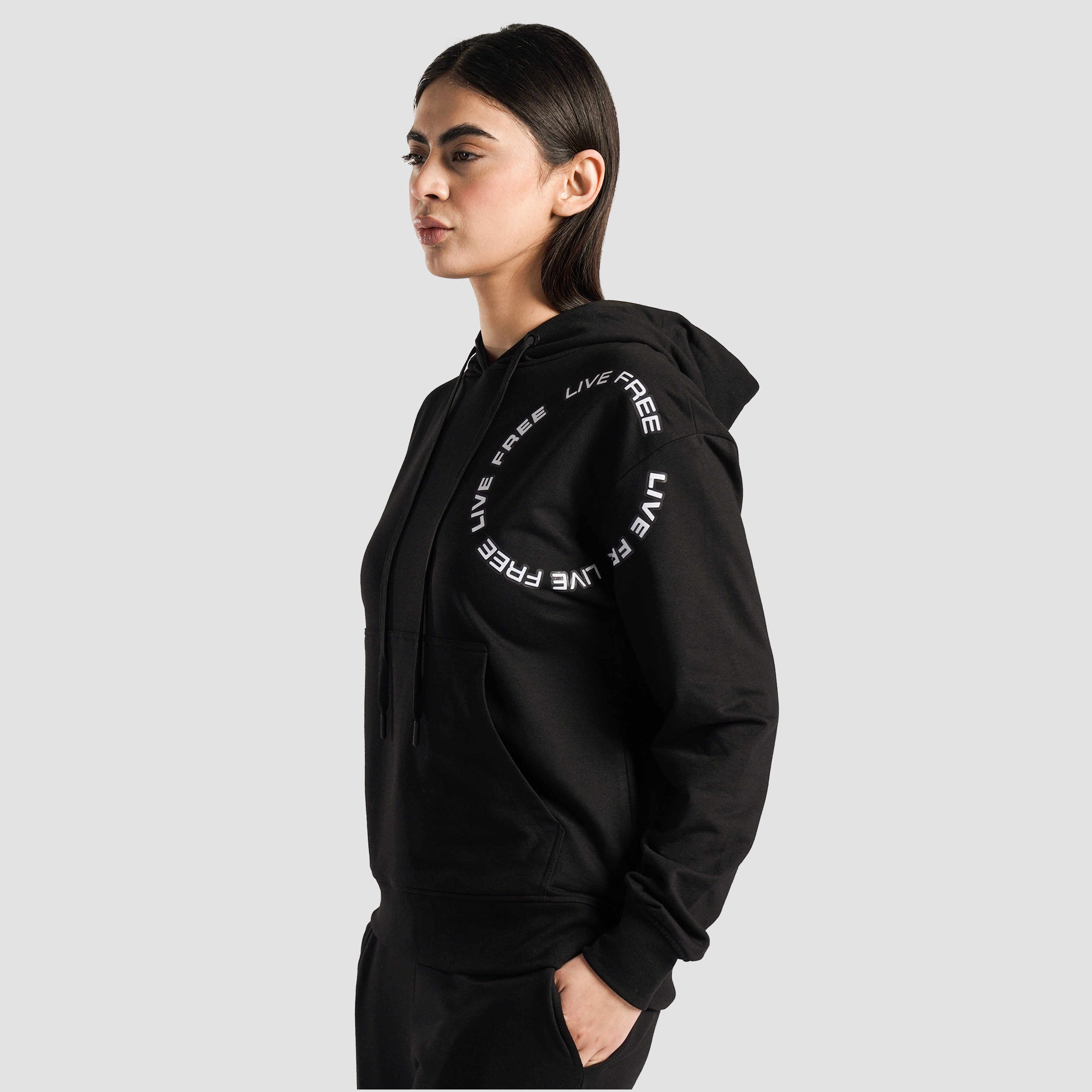 Live Free Regular Hoodie (Black)