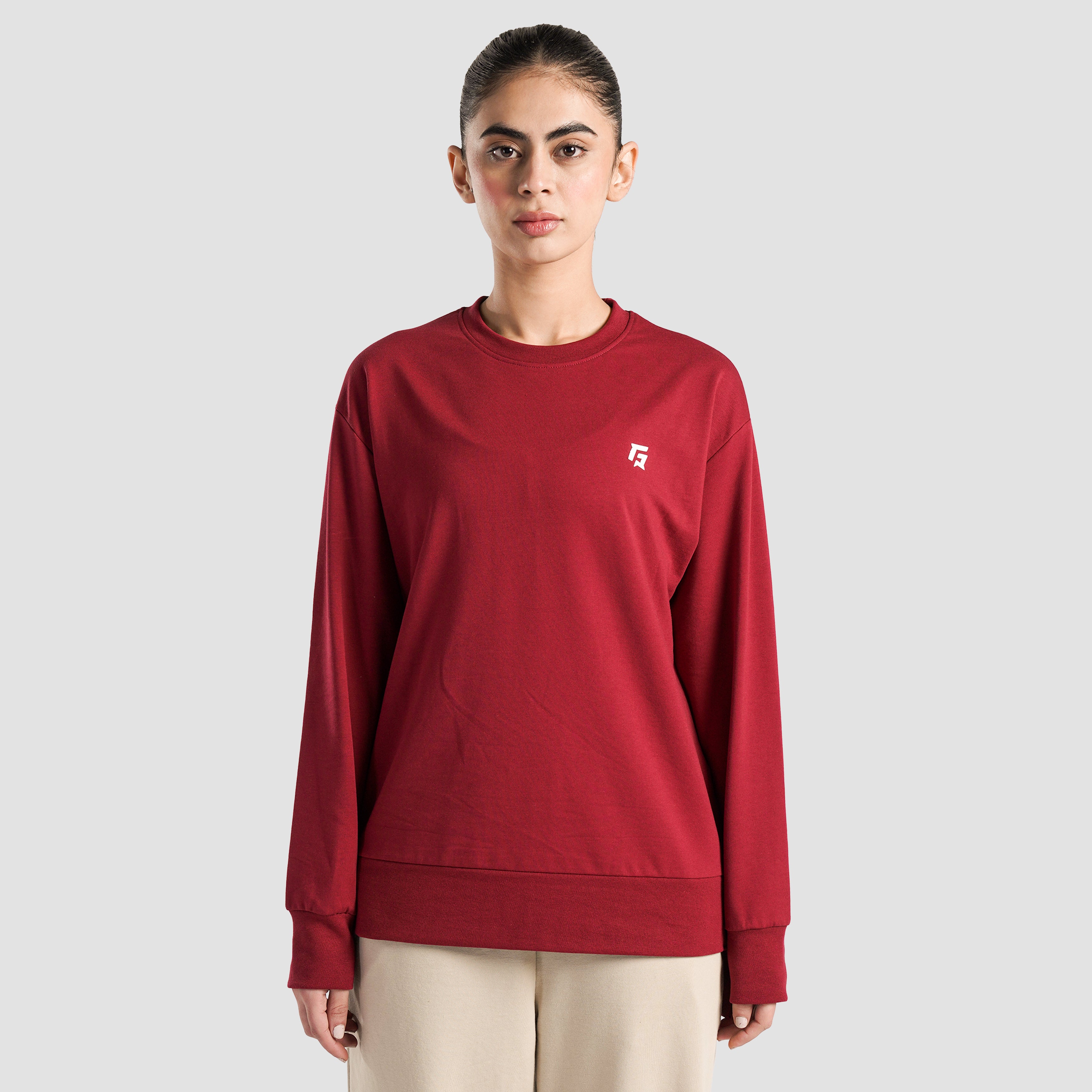 Side Zip Up Top (Burgundy)