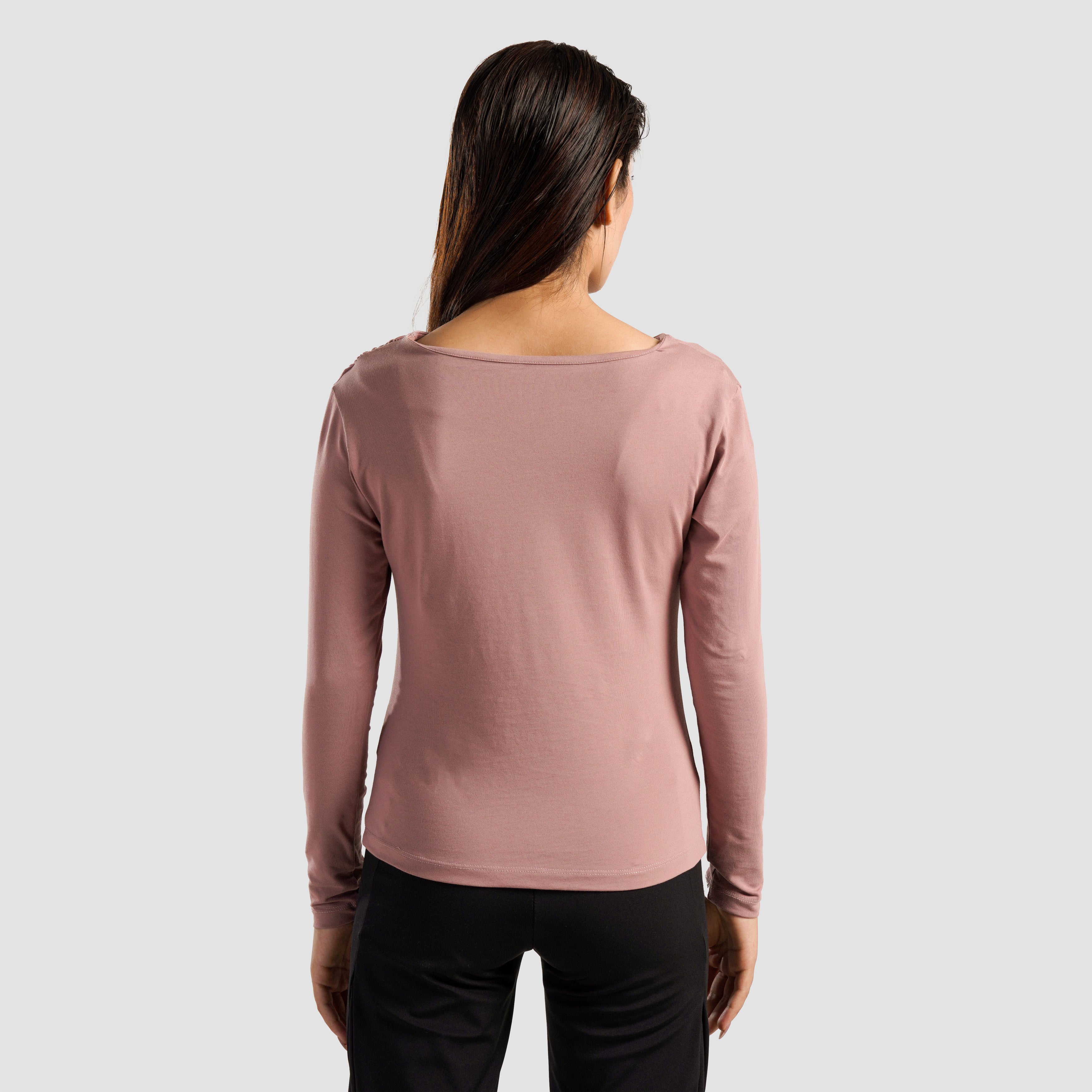 Asymmetrical Yoga Top (Dusty Pink)