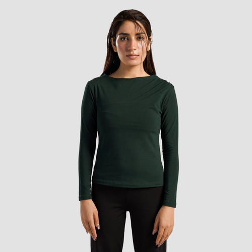 Asymmetrical Yoga Top (Green)