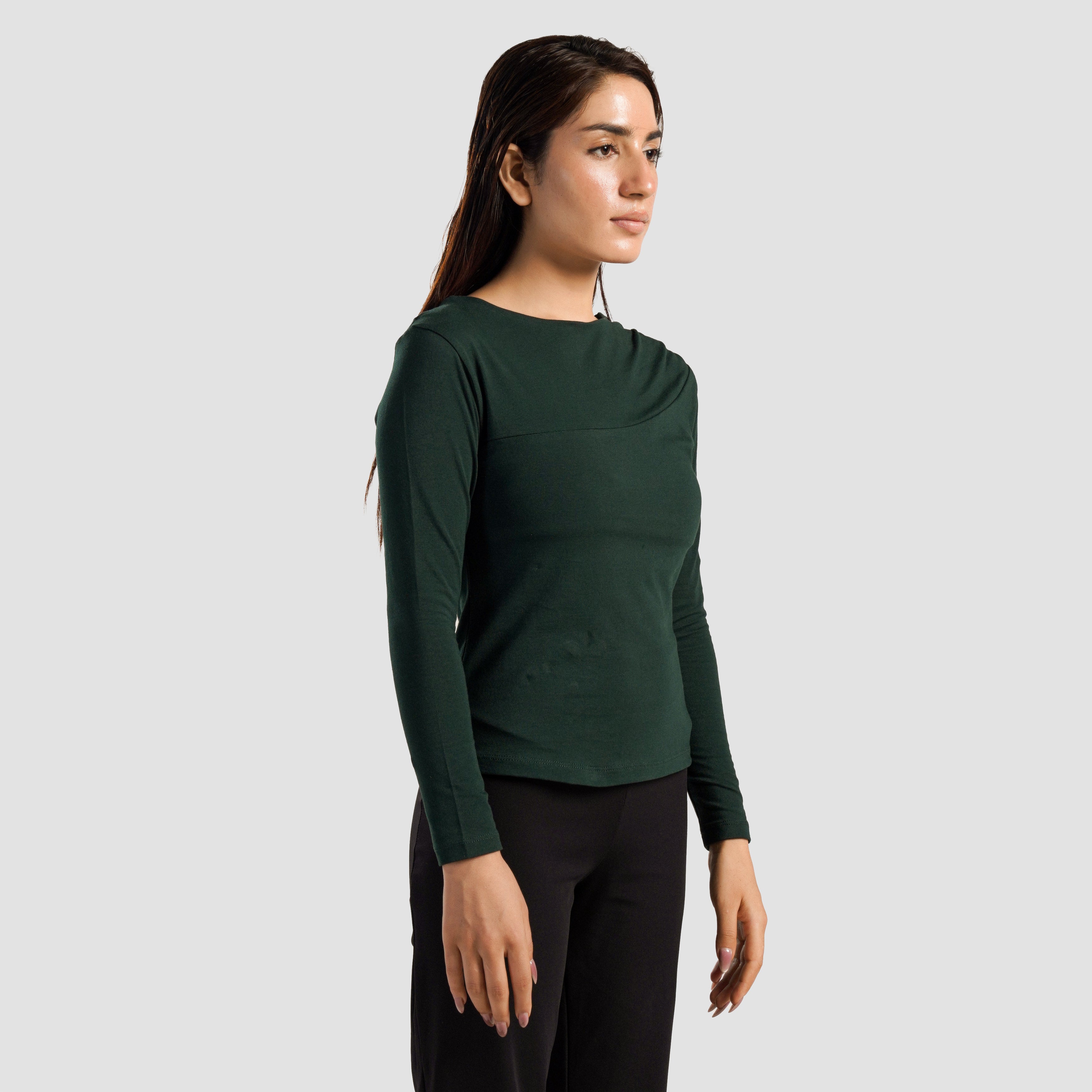 Asymmetrical Yoga Top (Green)
