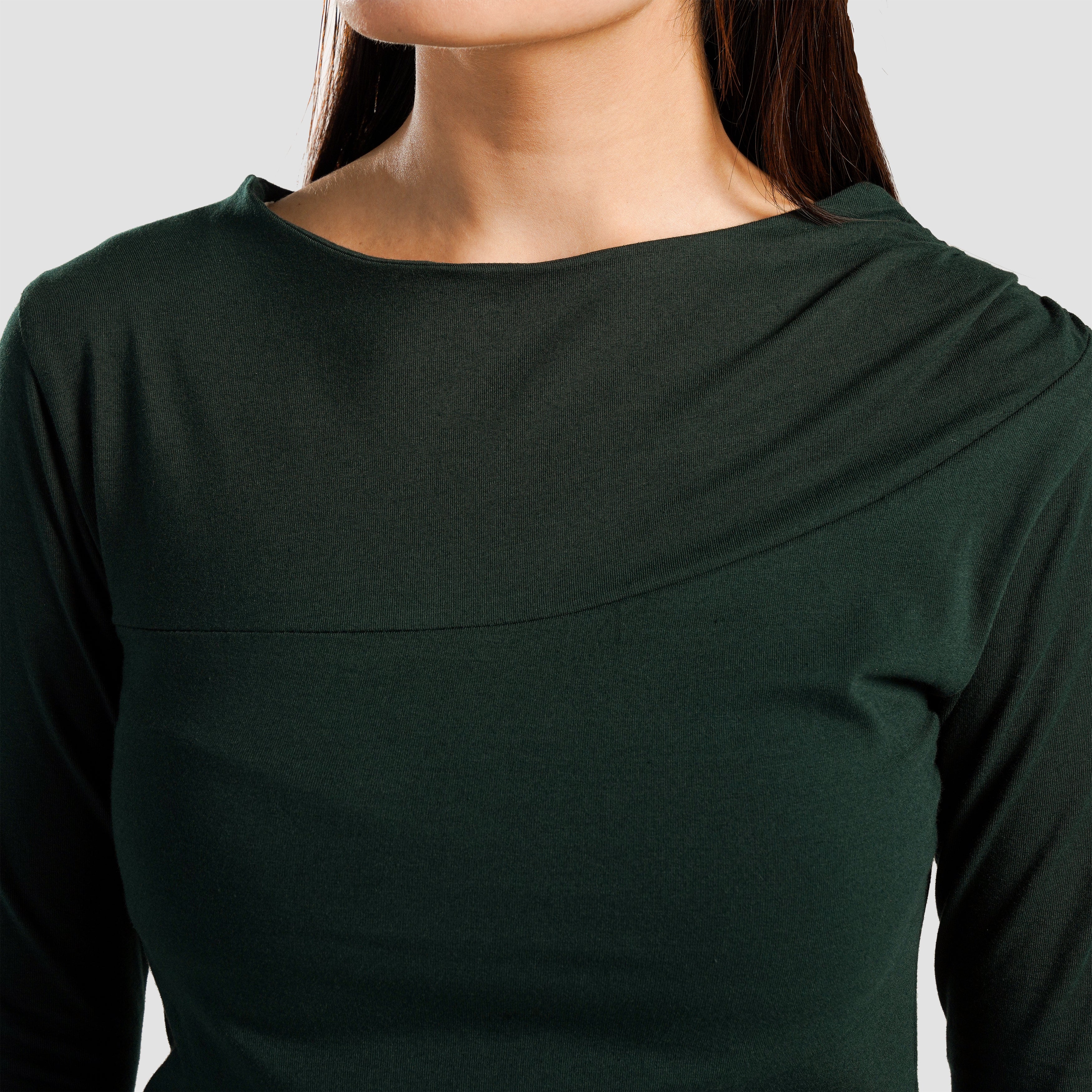 Asymmetrical Yoga Top (Green)
