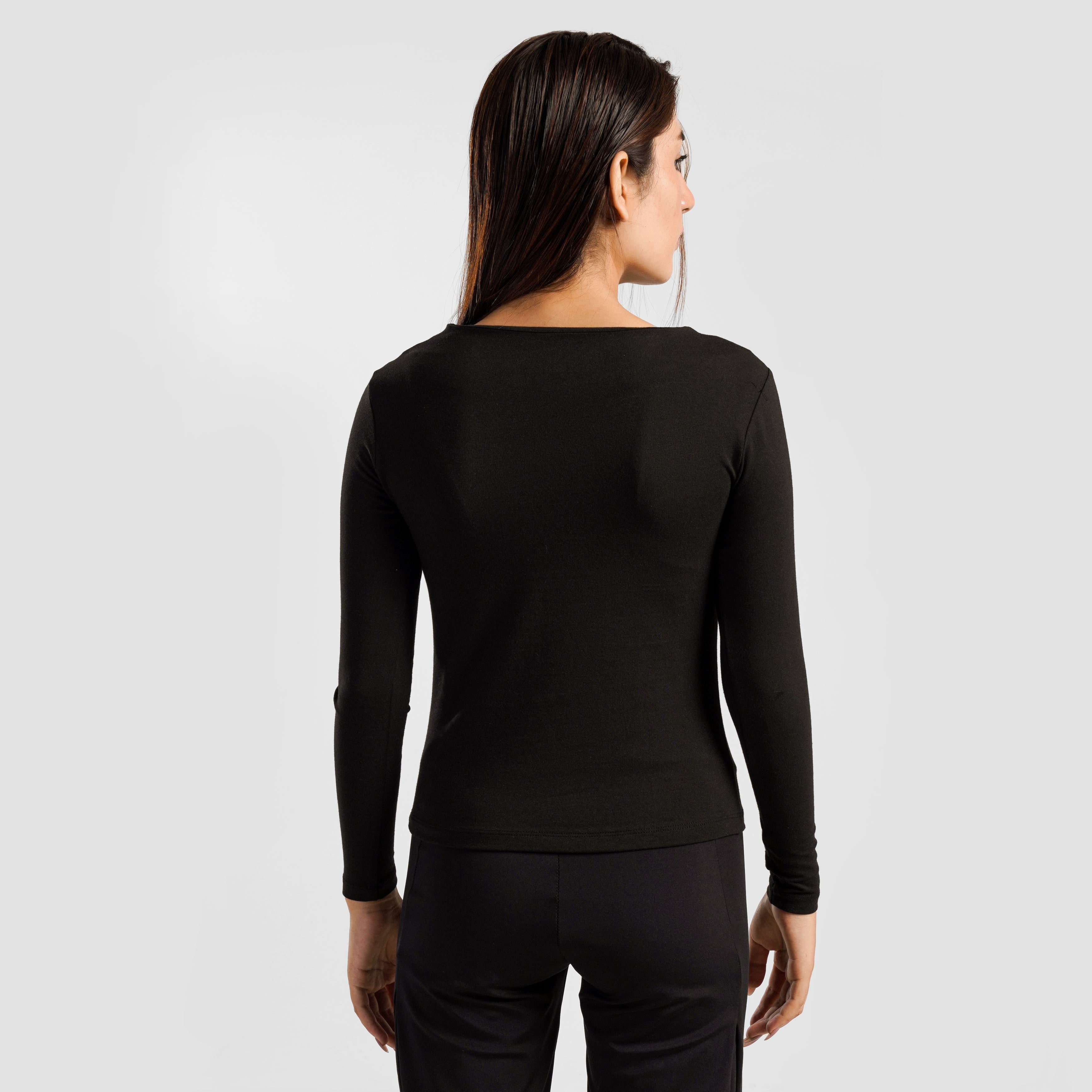 Asymmetrical Yoga Top (Black)