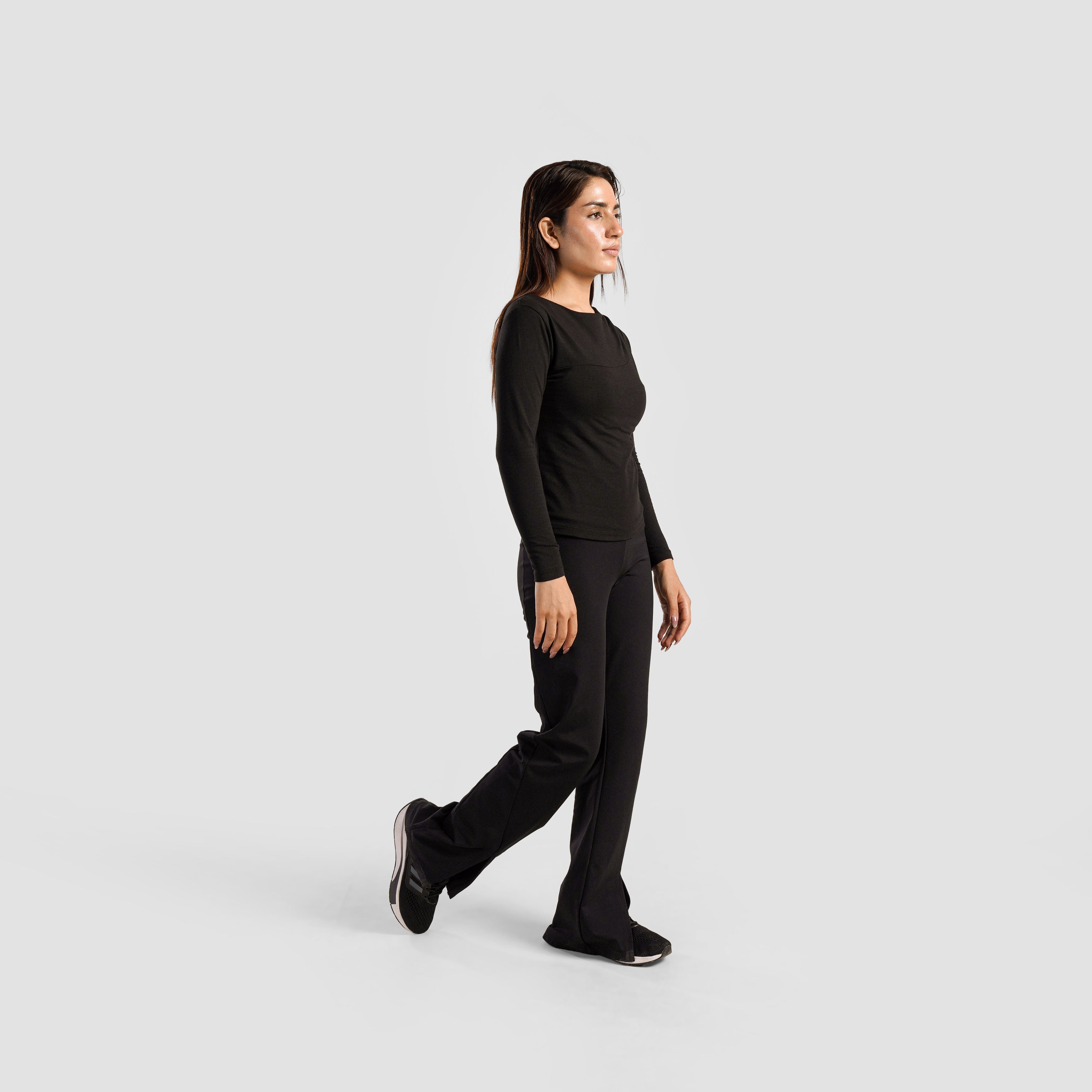 Asymmetrical Yoga Top (Black)