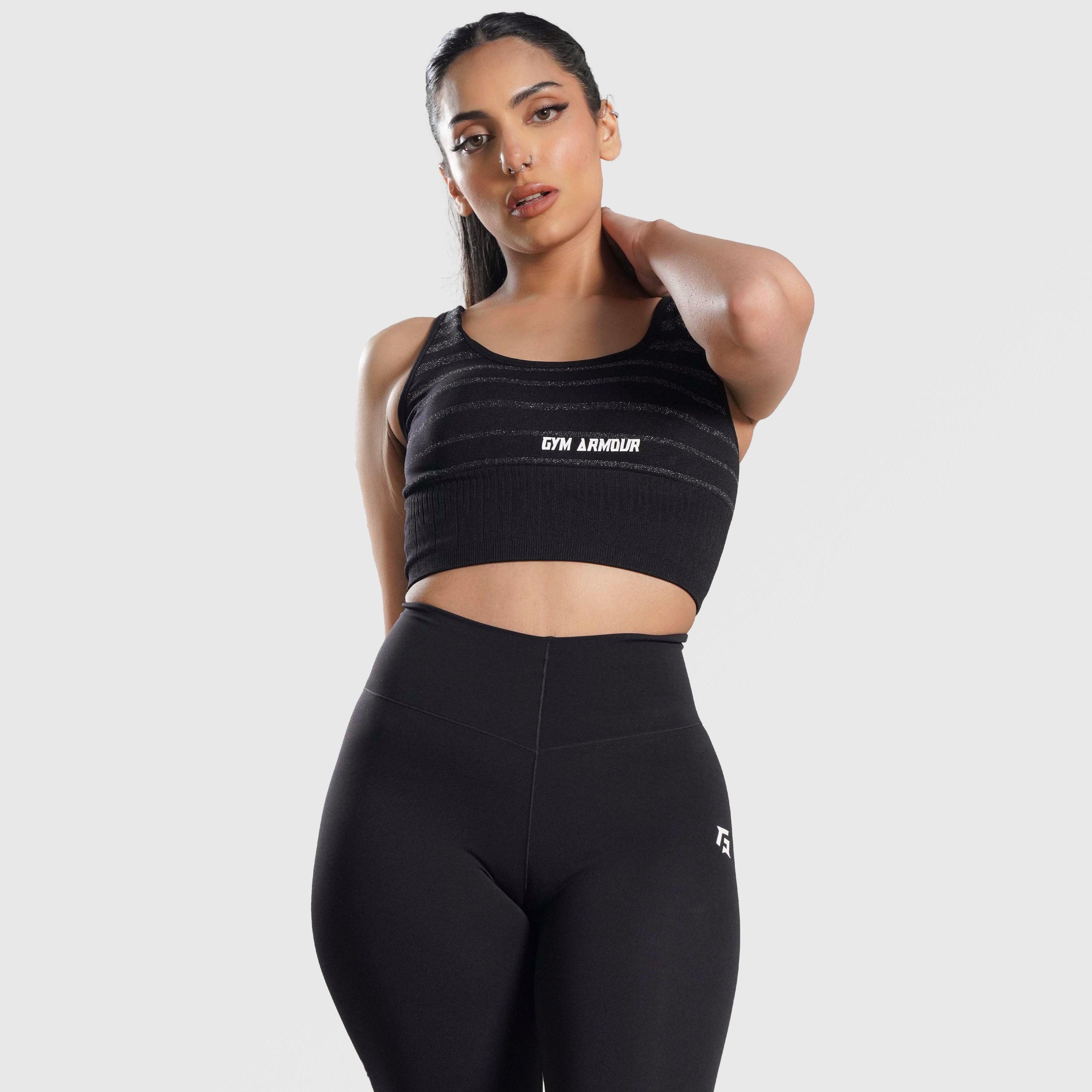 Tone Sculpt Seamless Sports Bra Black