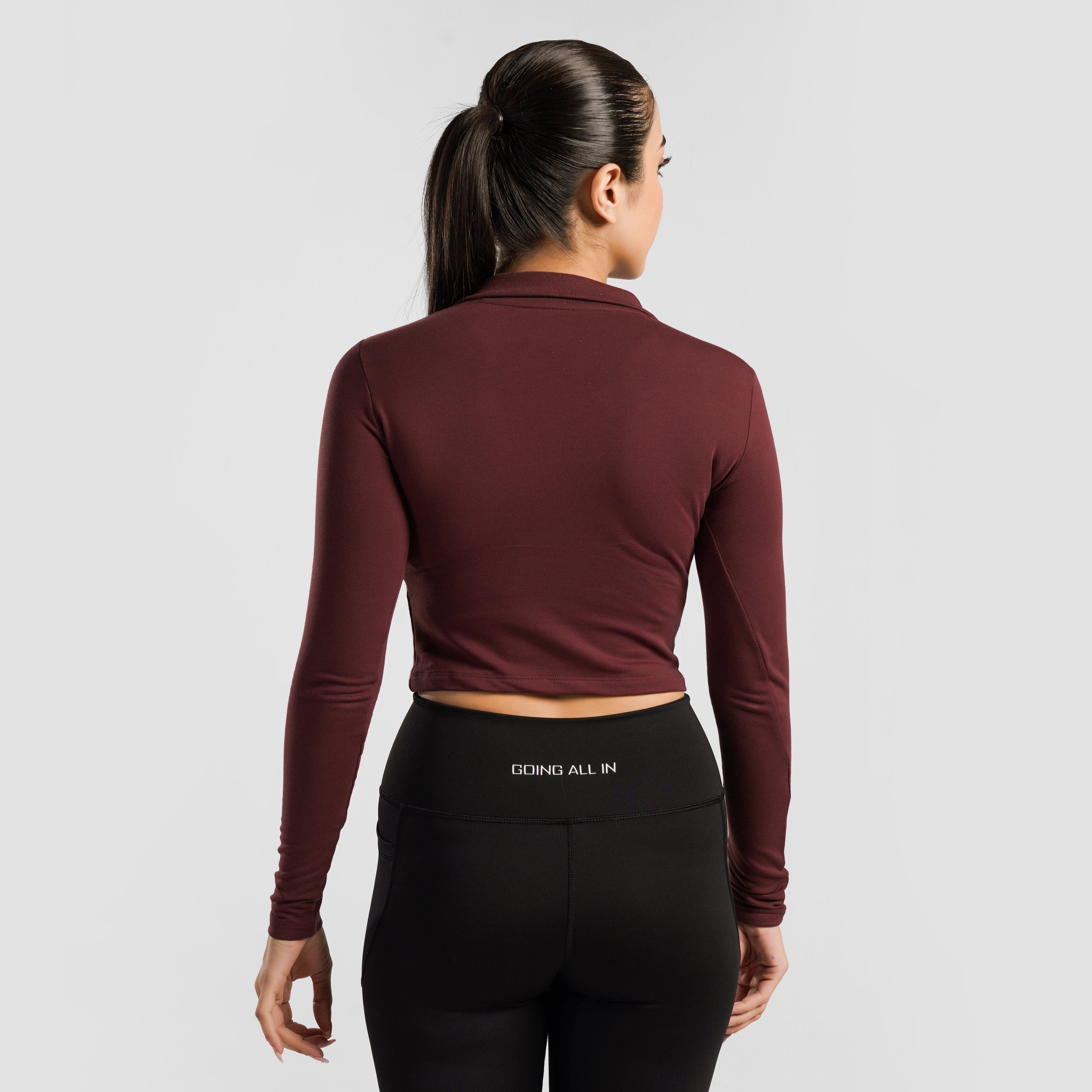 Collared Top (Maroon)