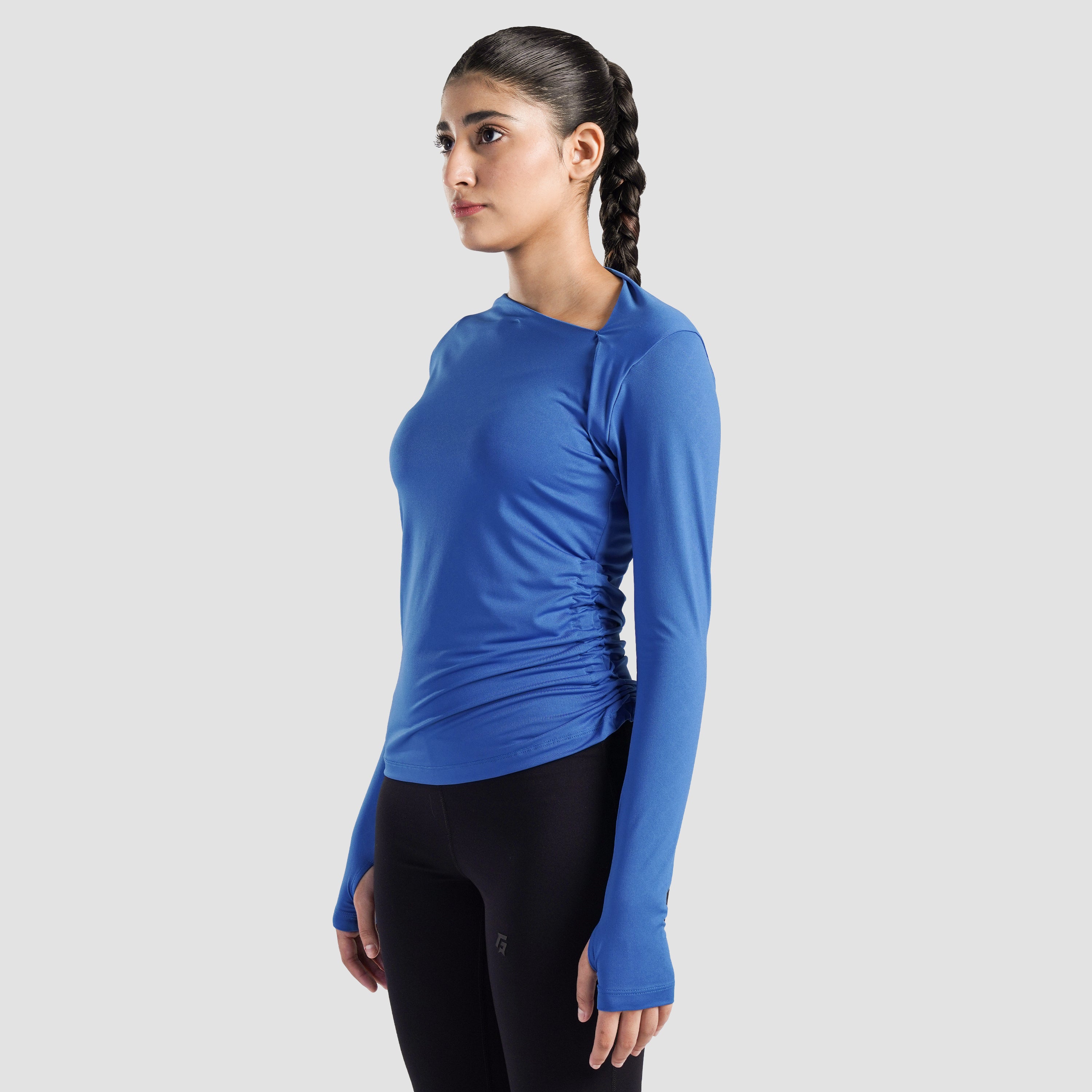 Sleek Ruche Top (Imperial Blue)