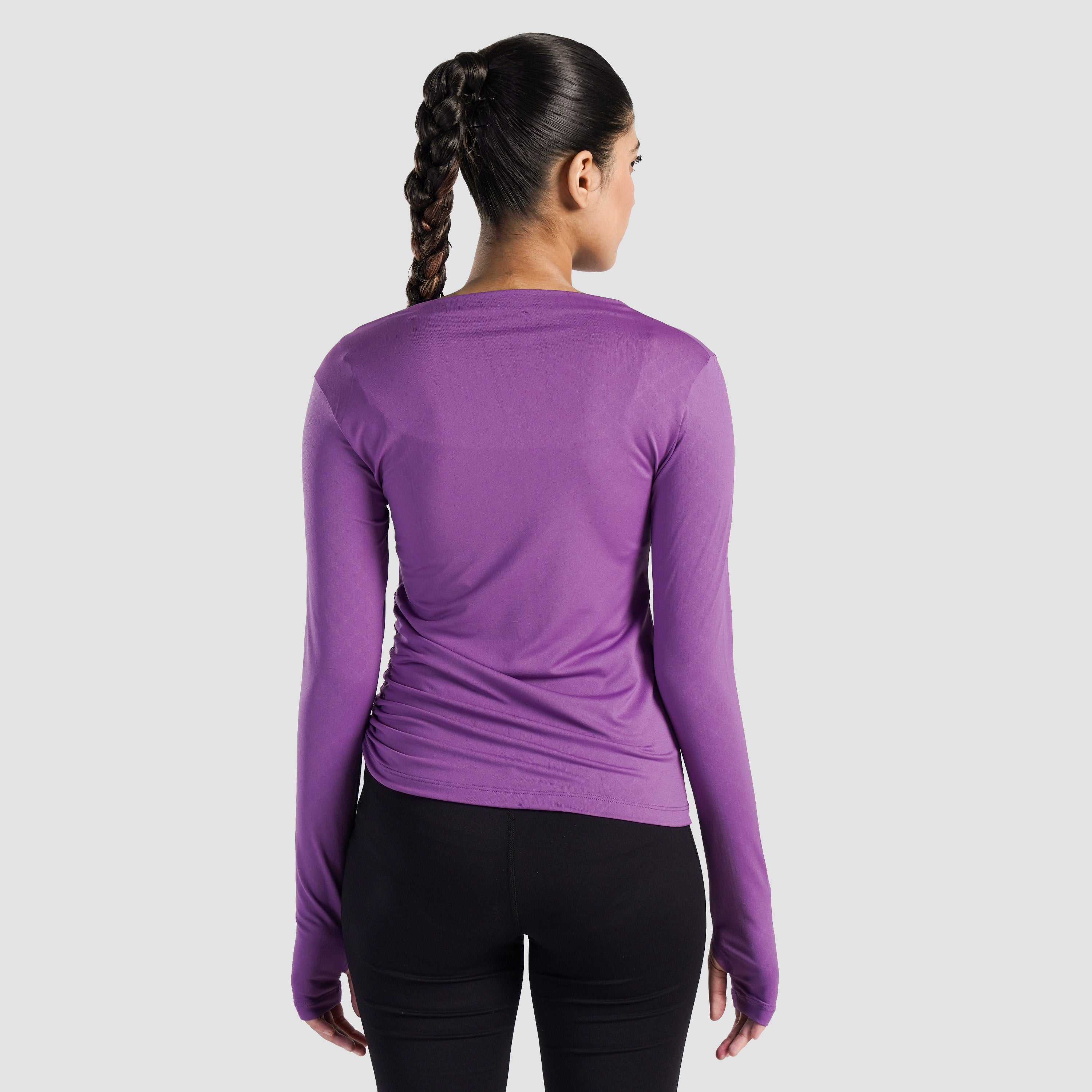 Sleek Ruche Top (Purple)