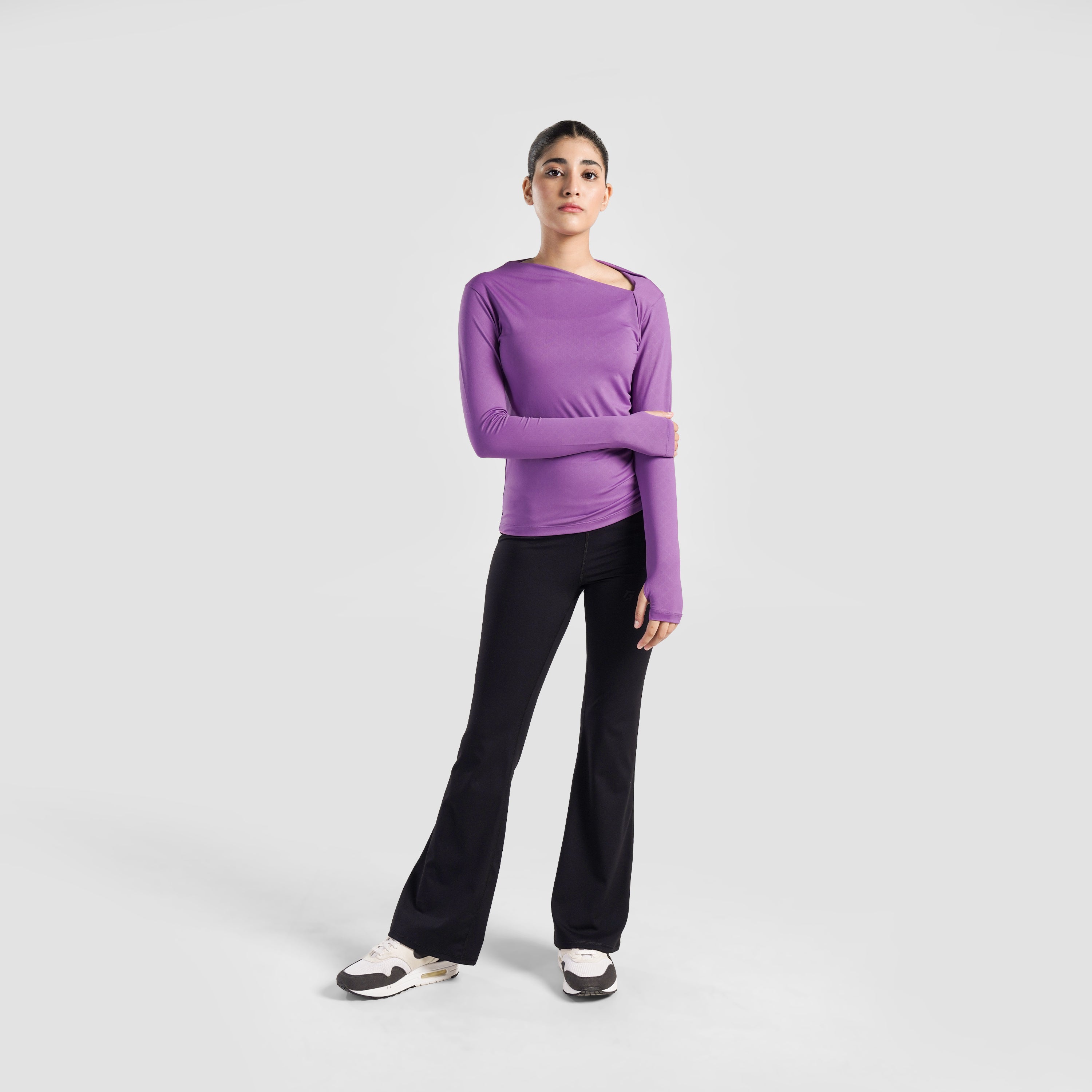 Sleek Ruche Top (Purple)