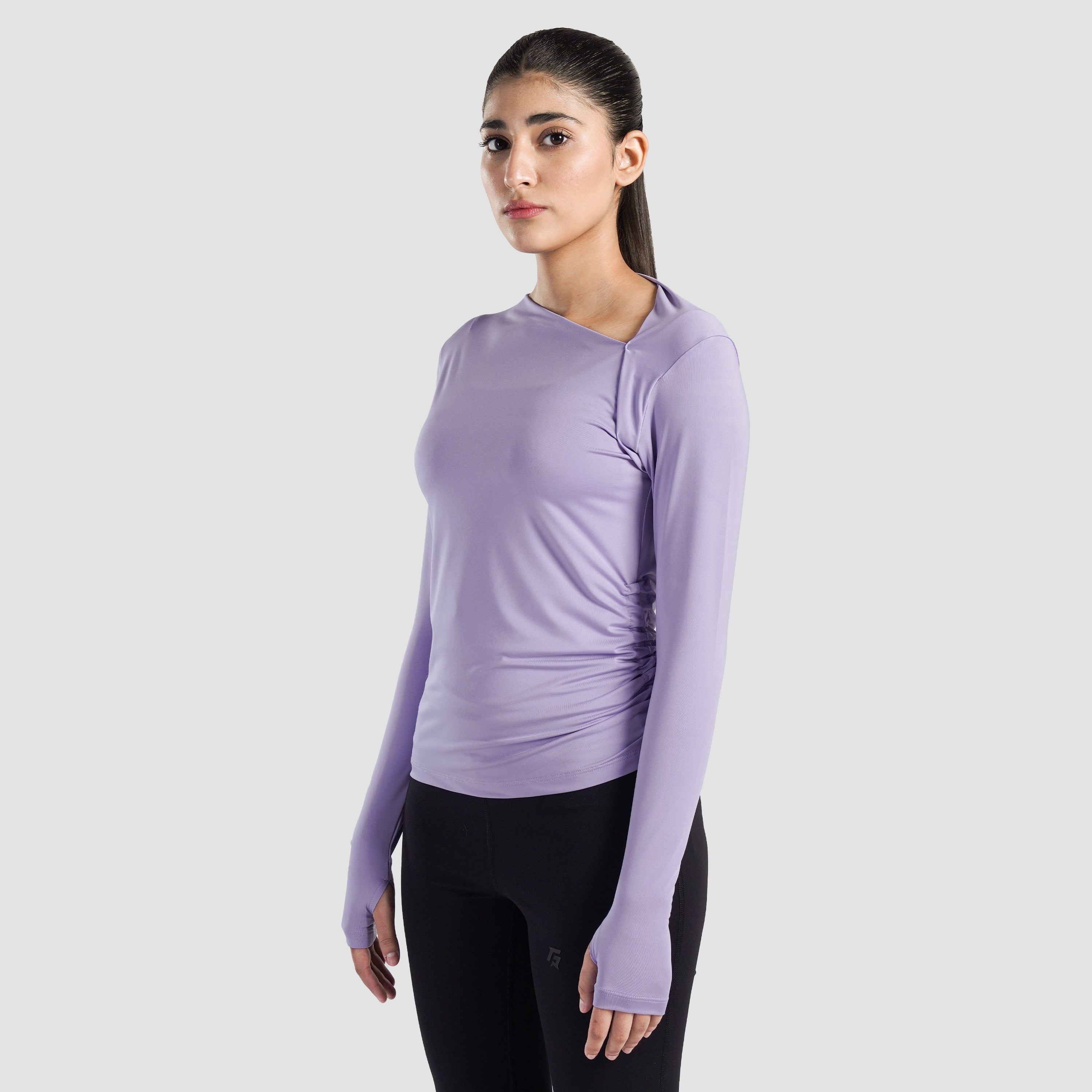 Sleek Ruche Top (Lilac)