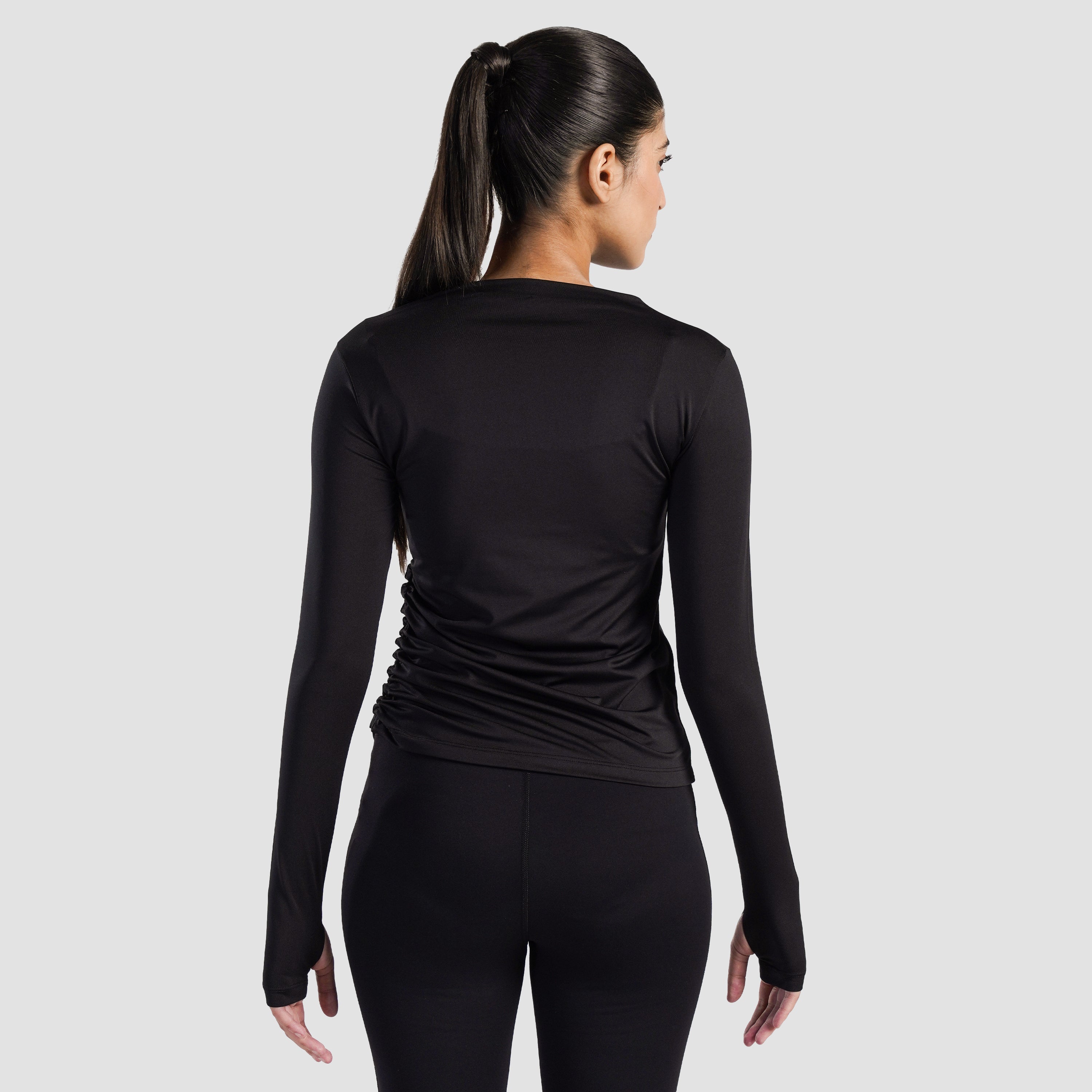 Sleek Ruche Top (Black)