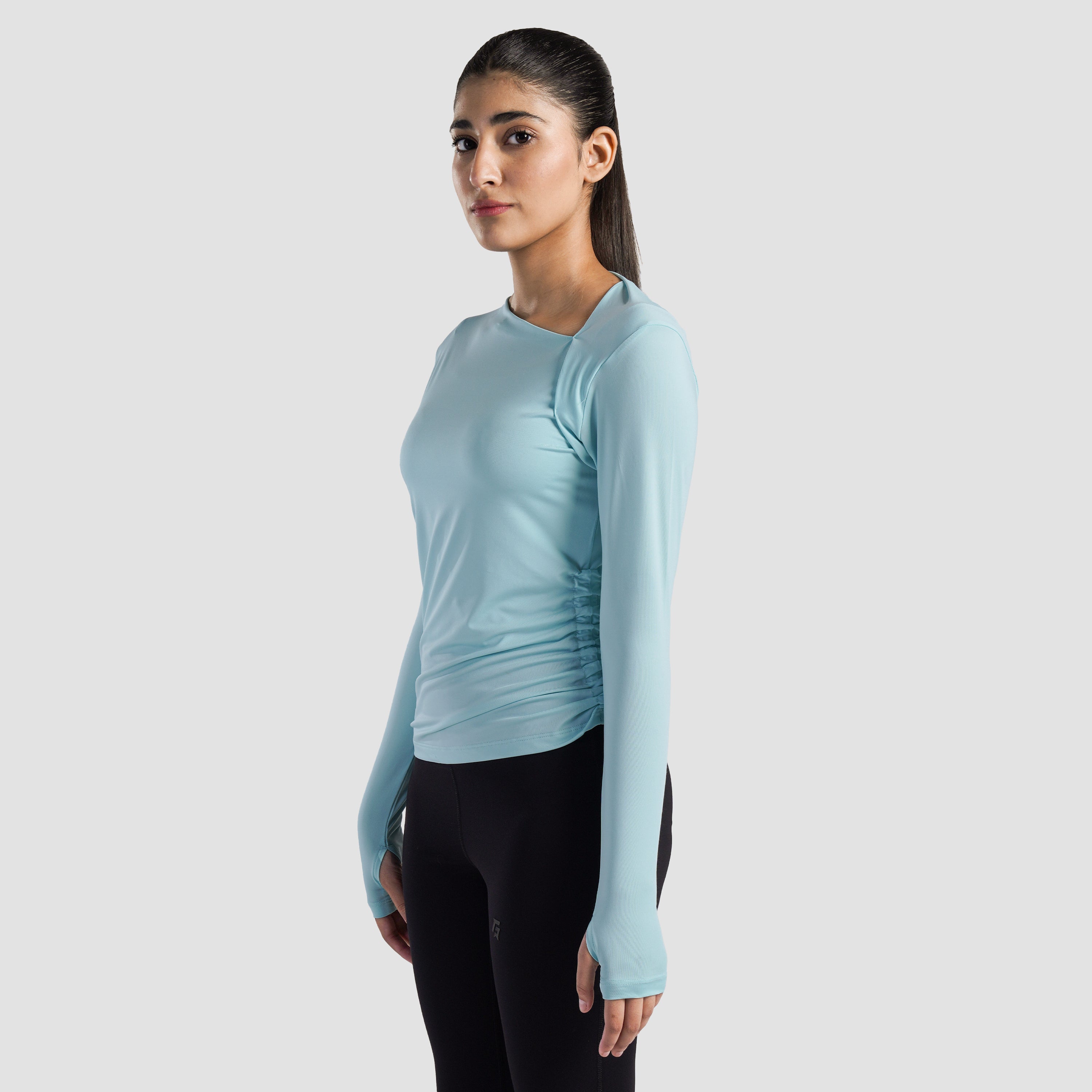 Sleek Ruche Top (Mint)