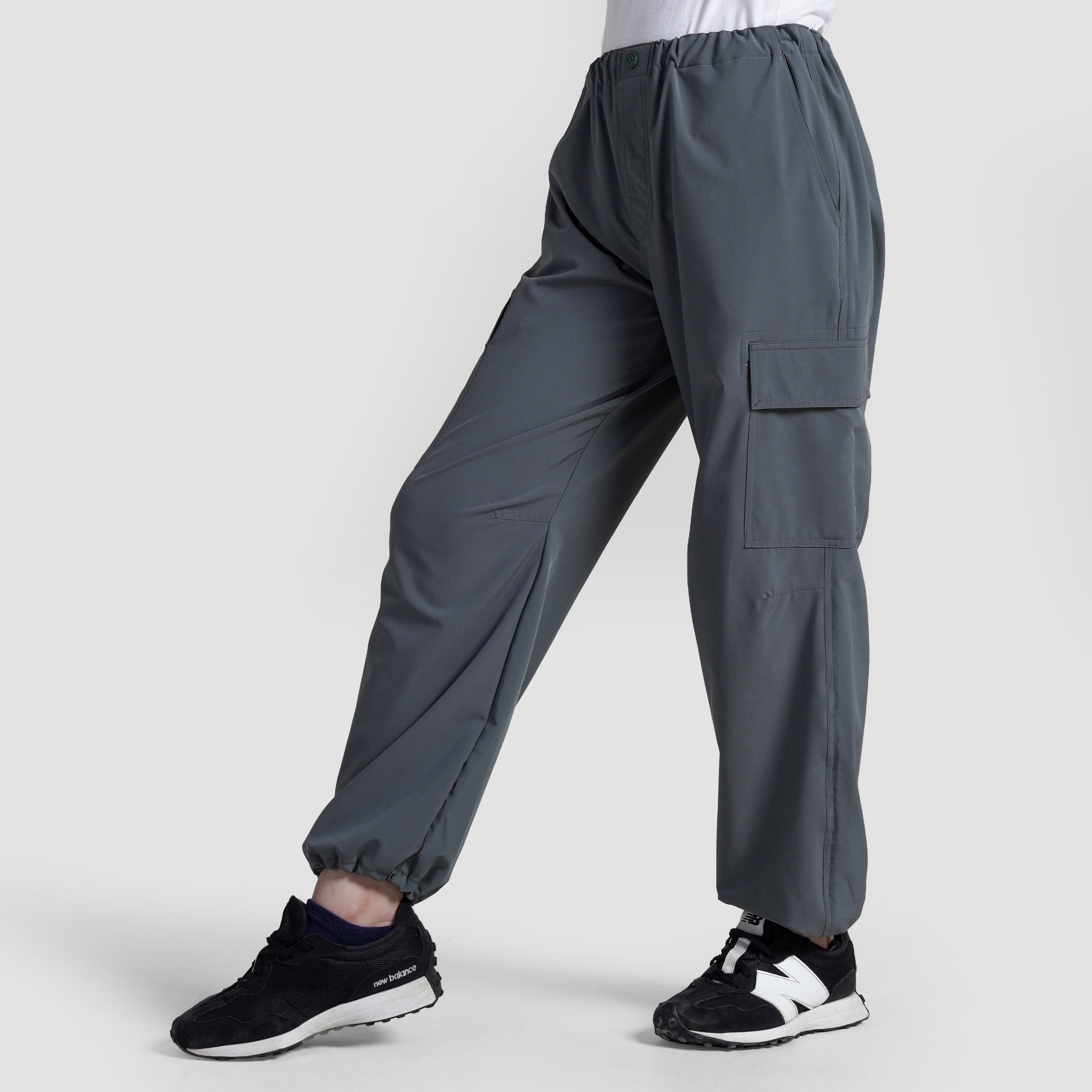 Girl Cargo Pants (Light Grey)