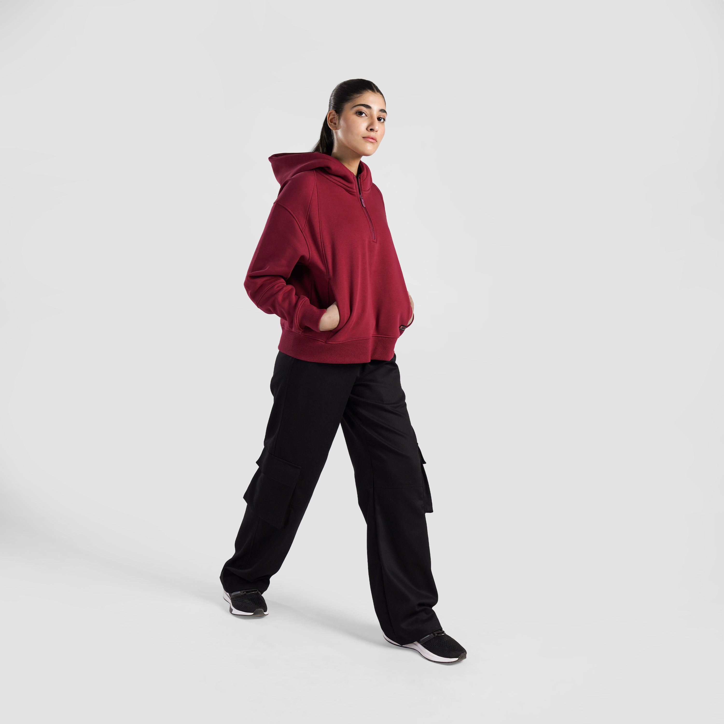 Vitablaze Half Zip Hoodie (Burgundy)