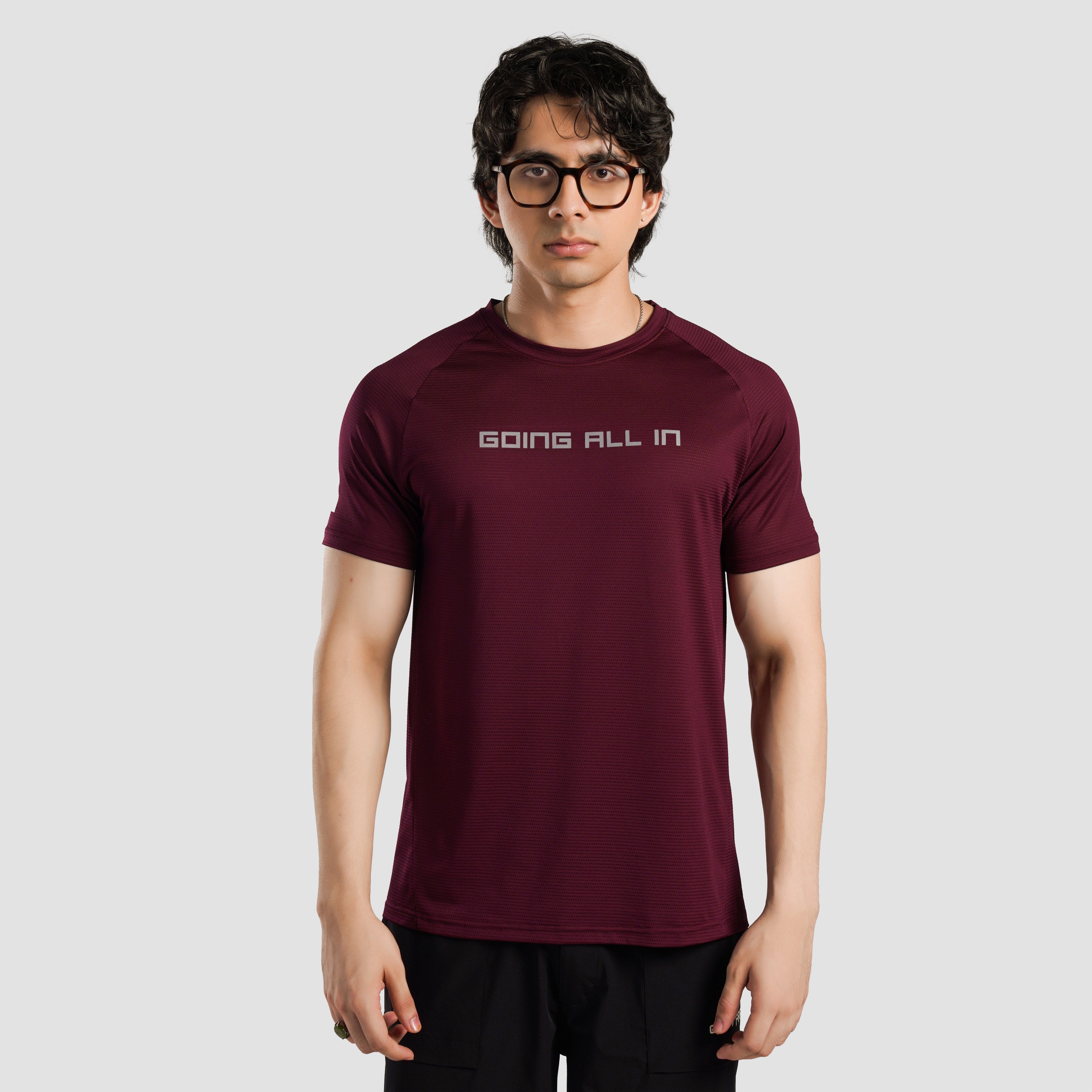 All In Active Tee (Maroon)