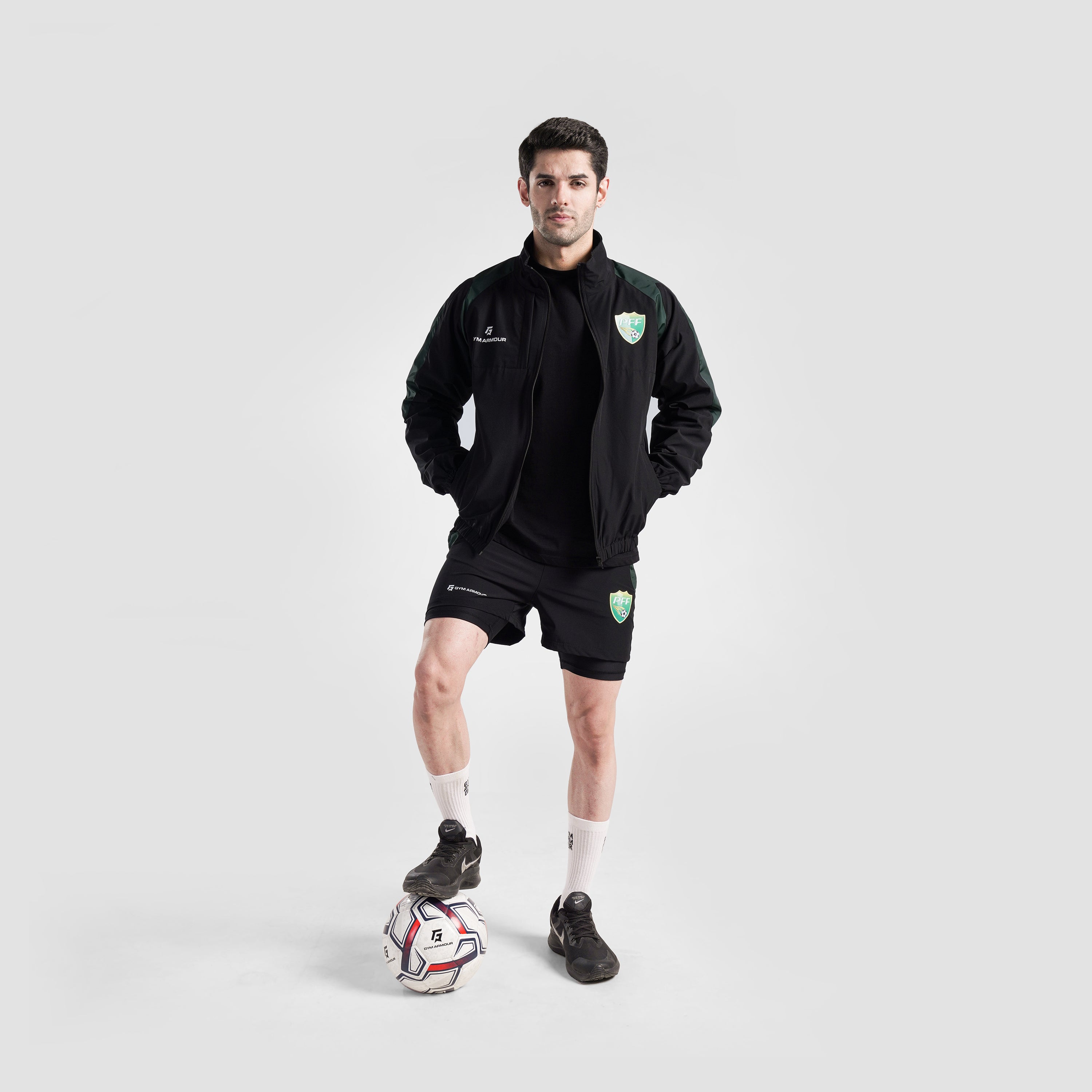 The PFF Essential Rise Jacket (Black-Green)