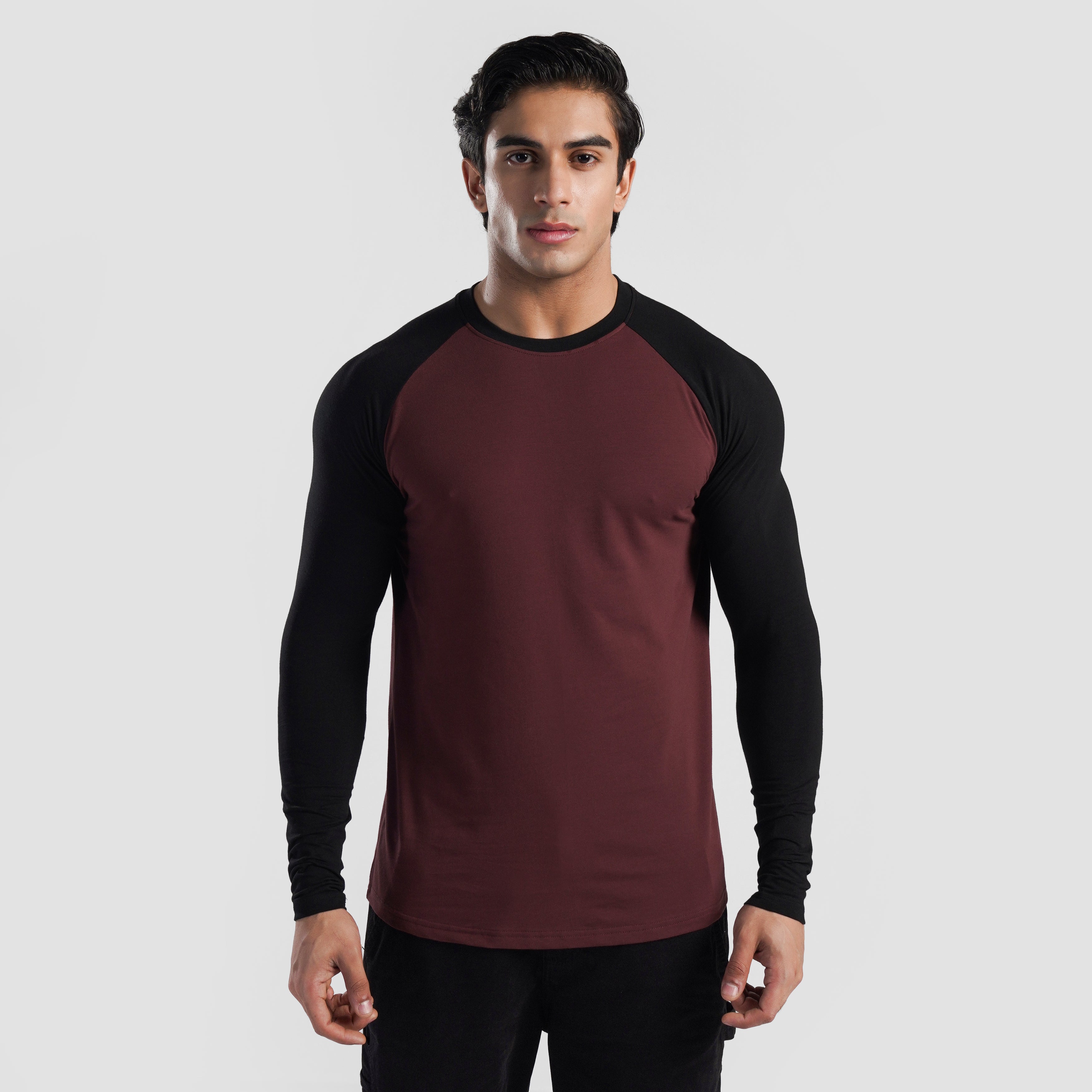 Grey Season Tee (Maroon-Black)