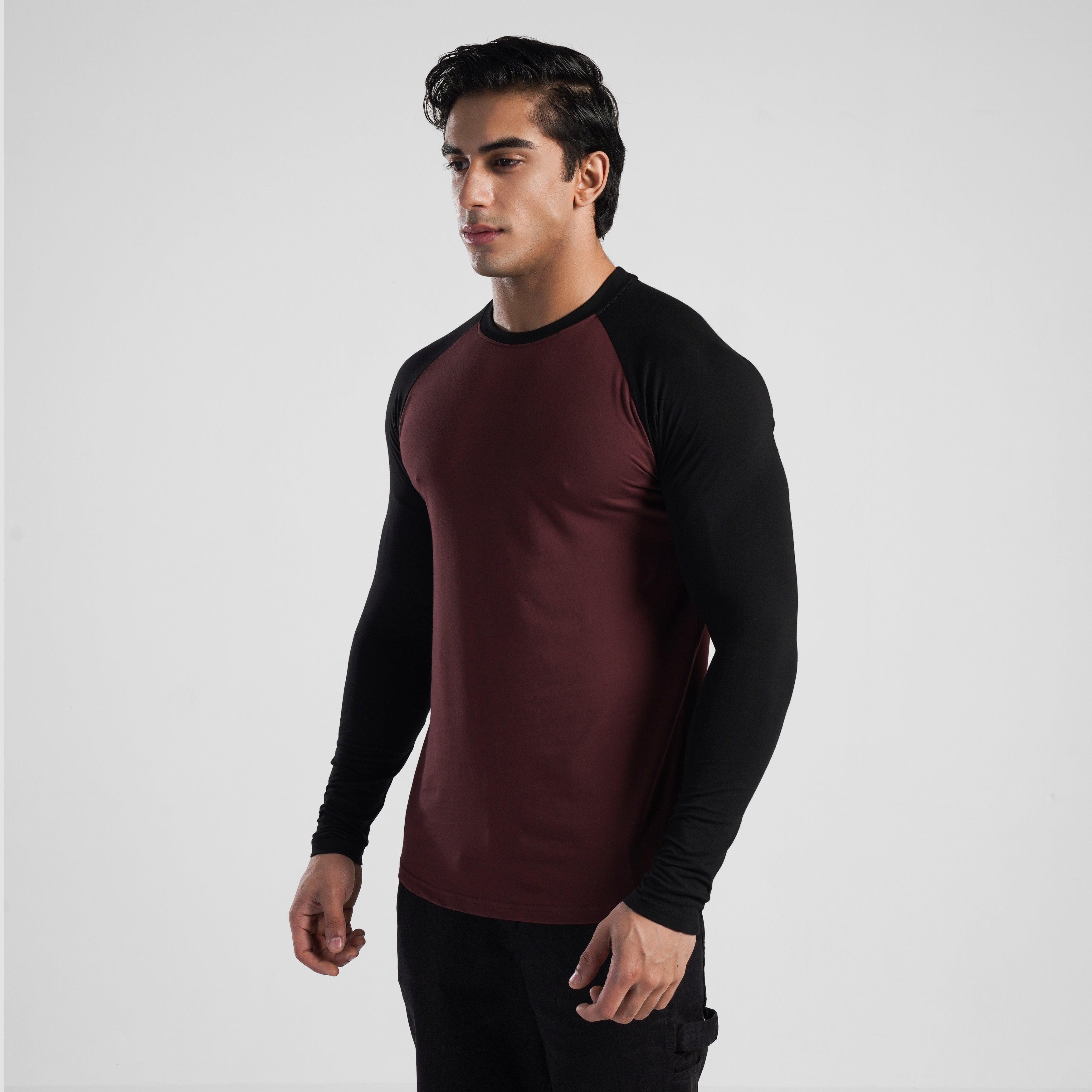 Grey Season Tee (Maroon-Black)
