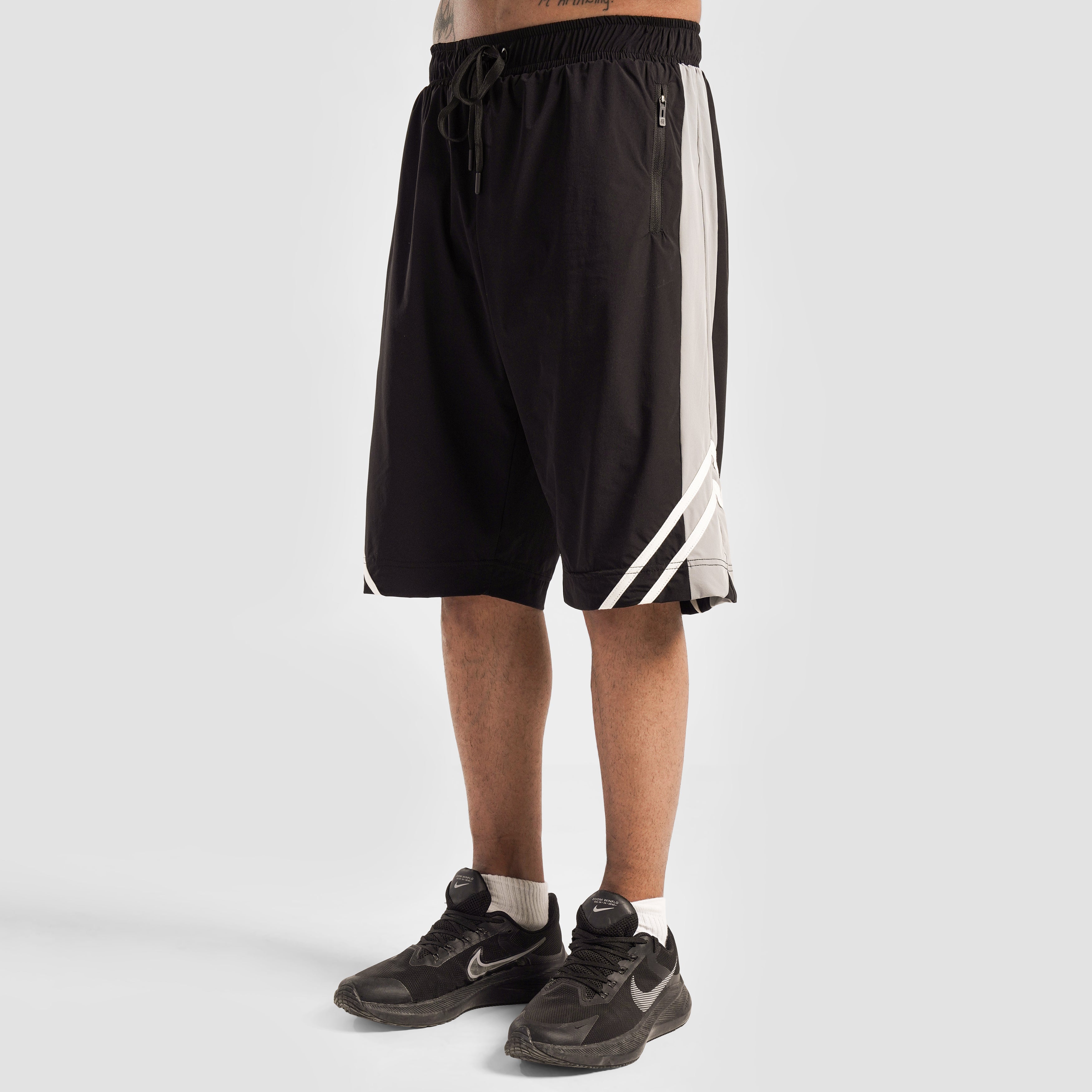 Double Stripe Shorts (Black)