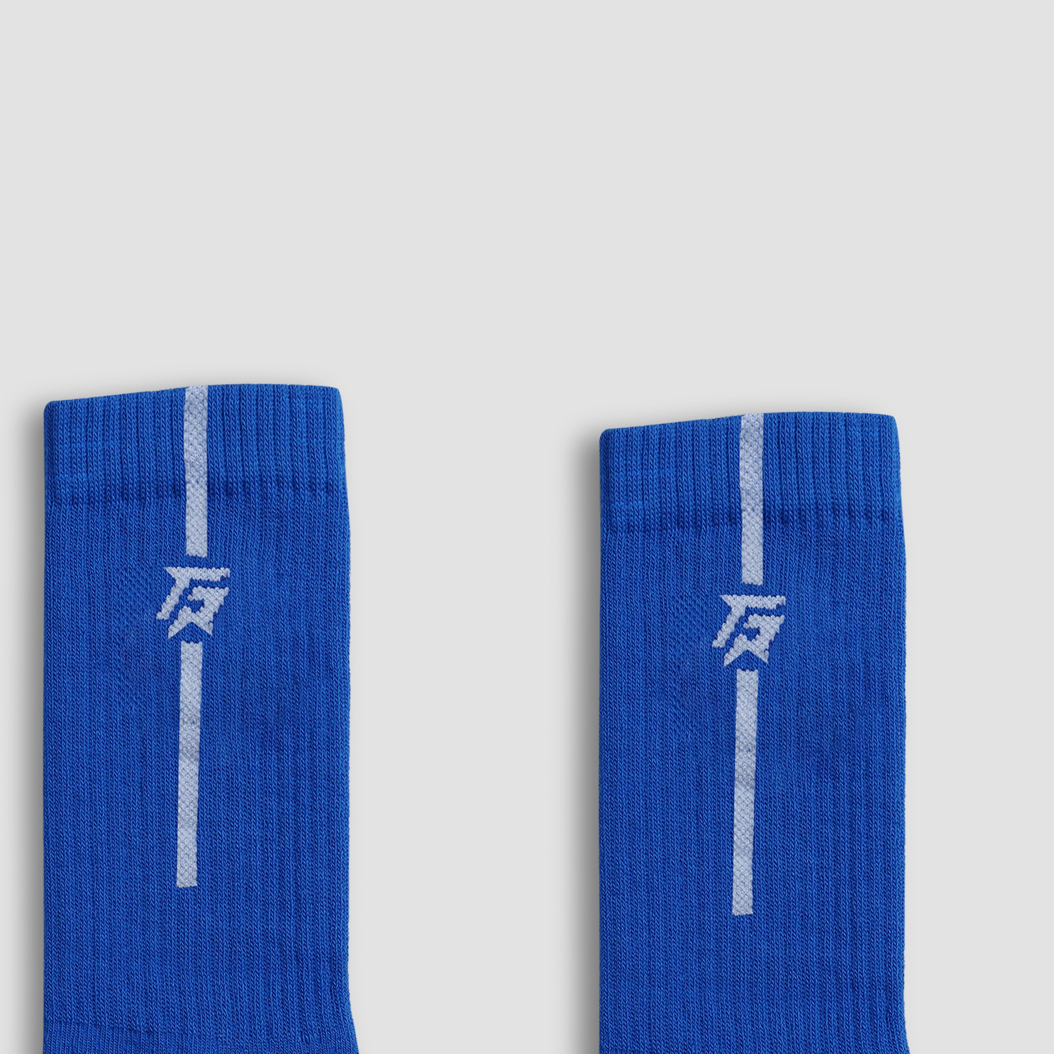 StrideGuard Crew Socks (Blue)