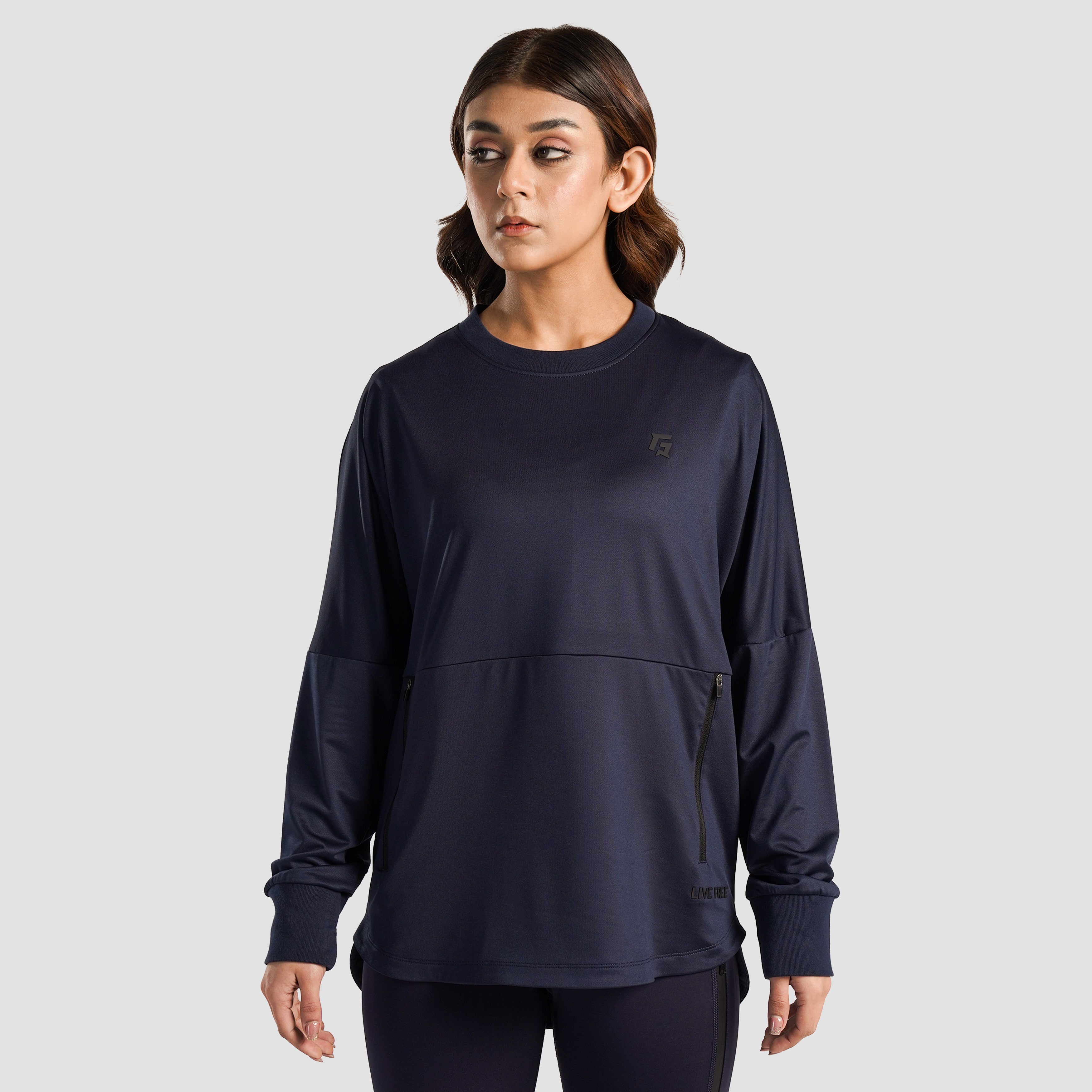 Motion Flow Long Top (Navy)