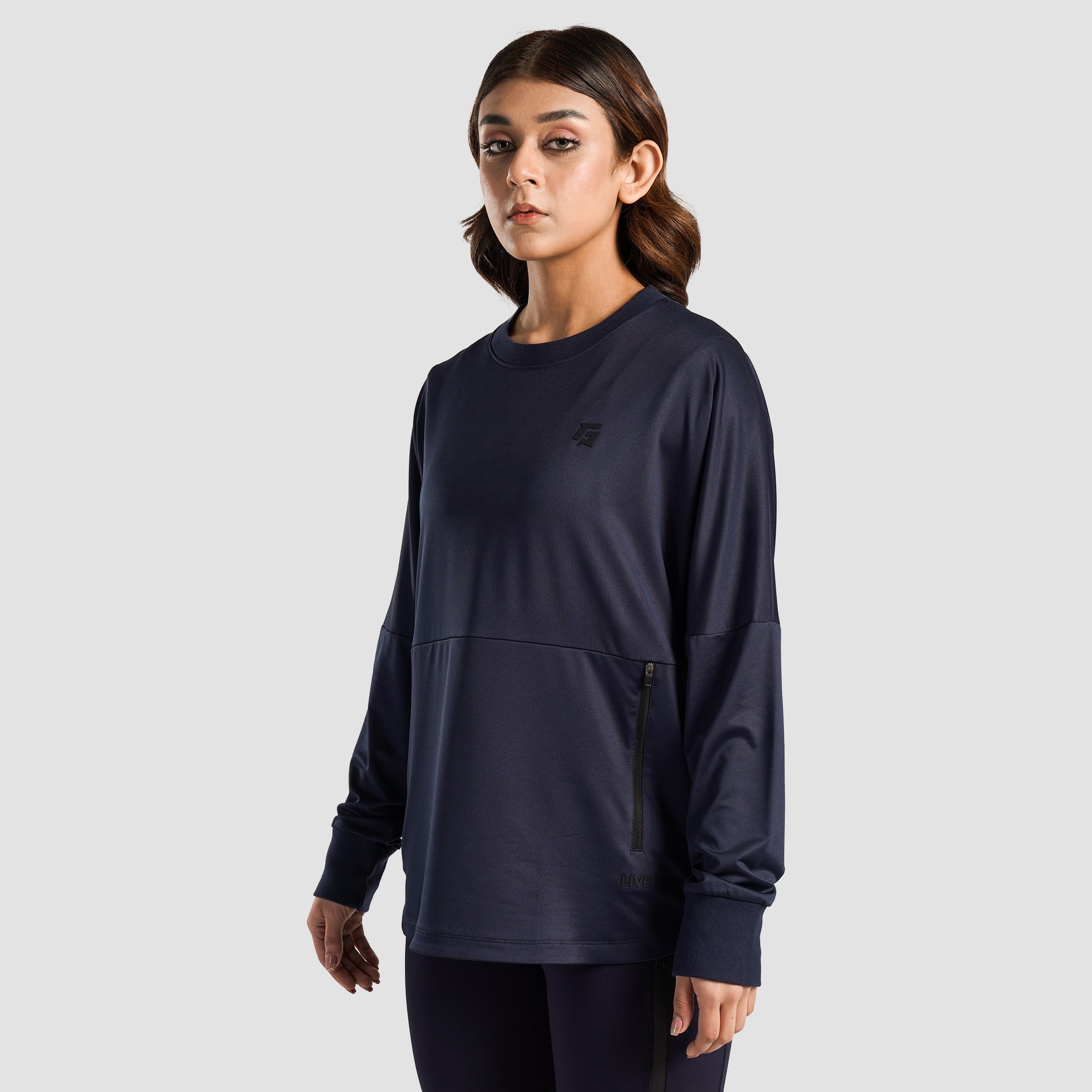 Motion Flow Long Top (Navy)