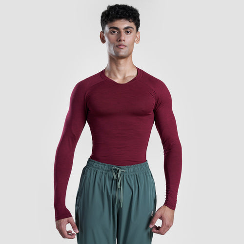 Ultimate Compression Long Sleeves (Maroon)