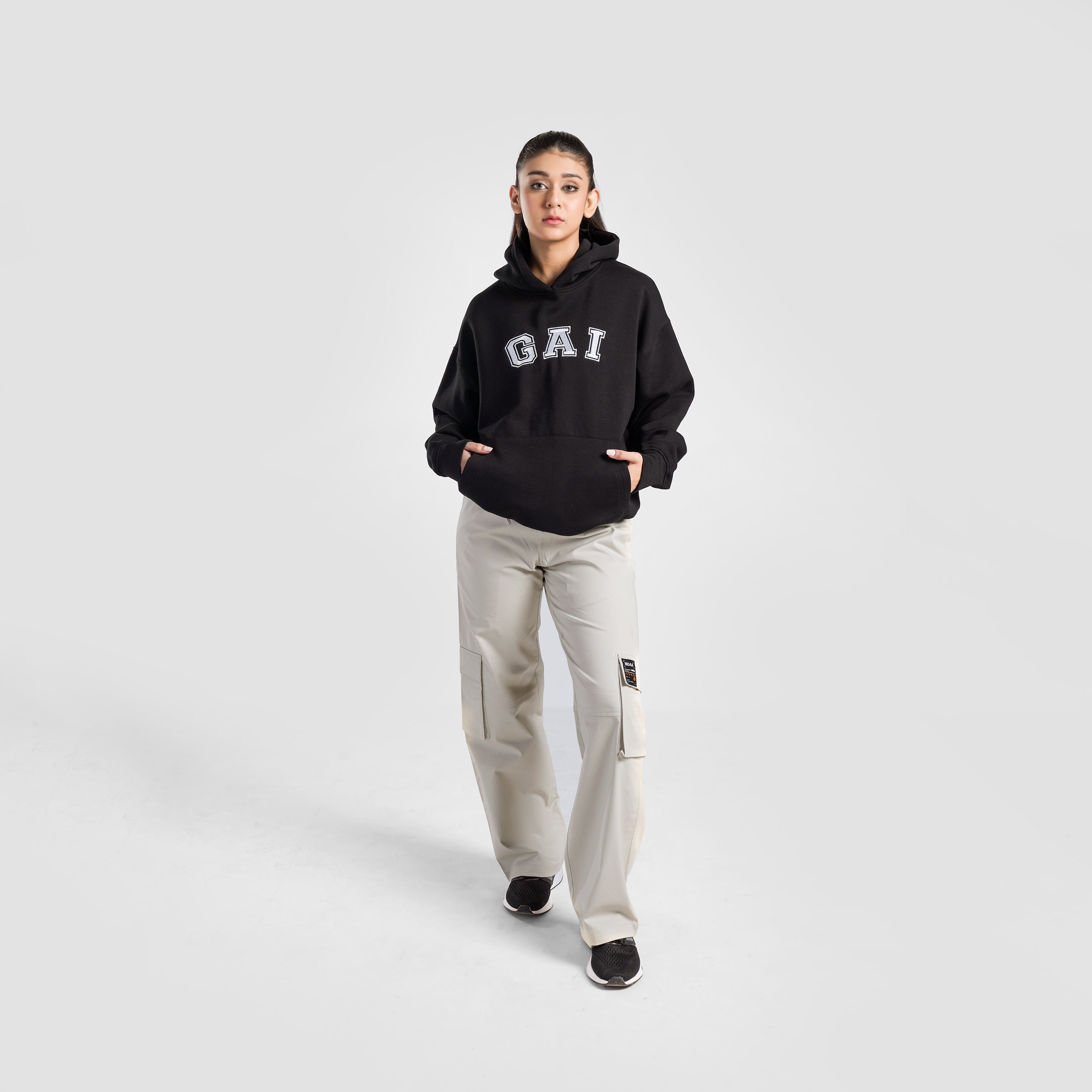 GA-I Essence Oversized Hoodie (Black)