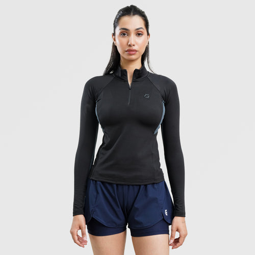 0.2 GA Half Zip Top (Black)