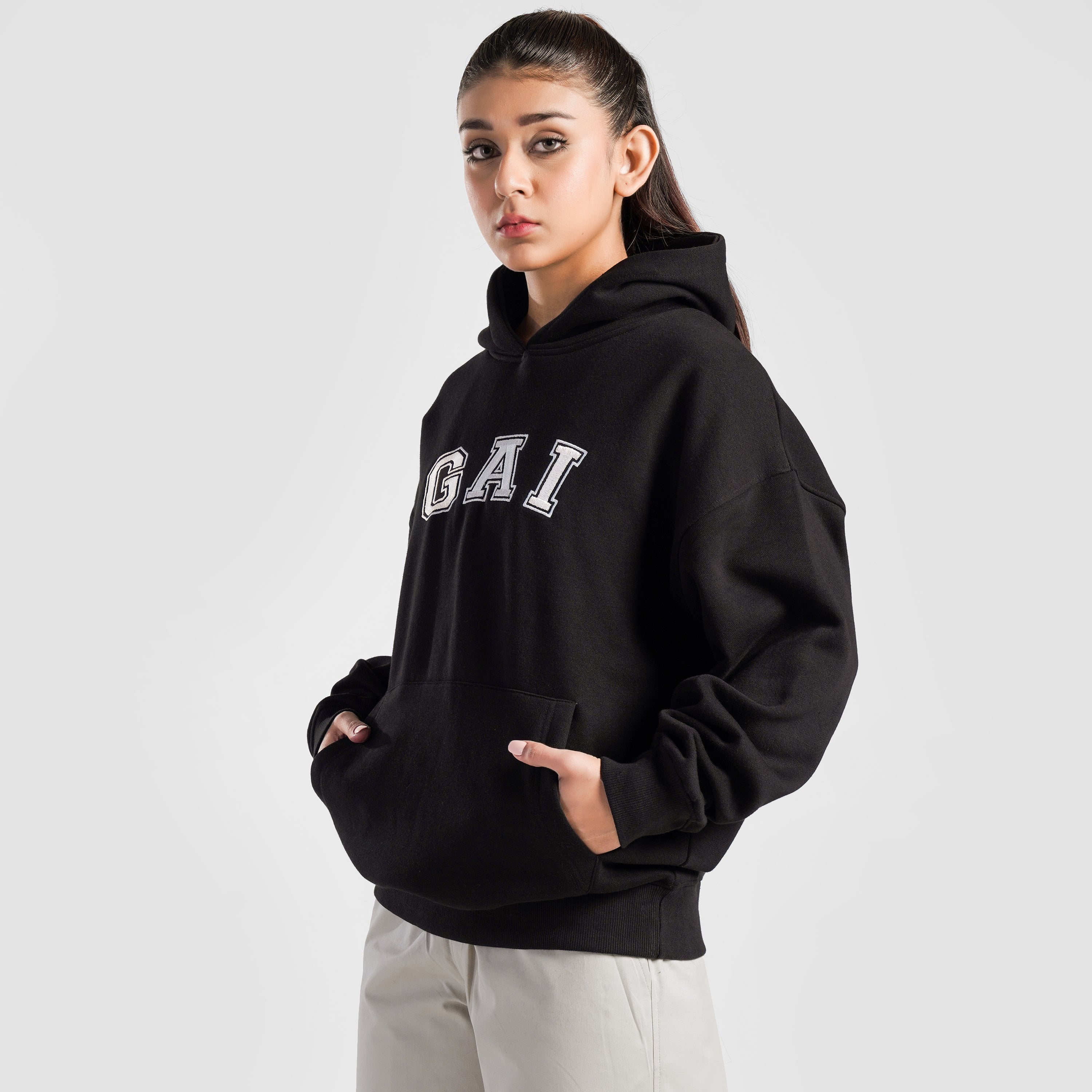 GA-I Essence Oversized Hoodie (Black)