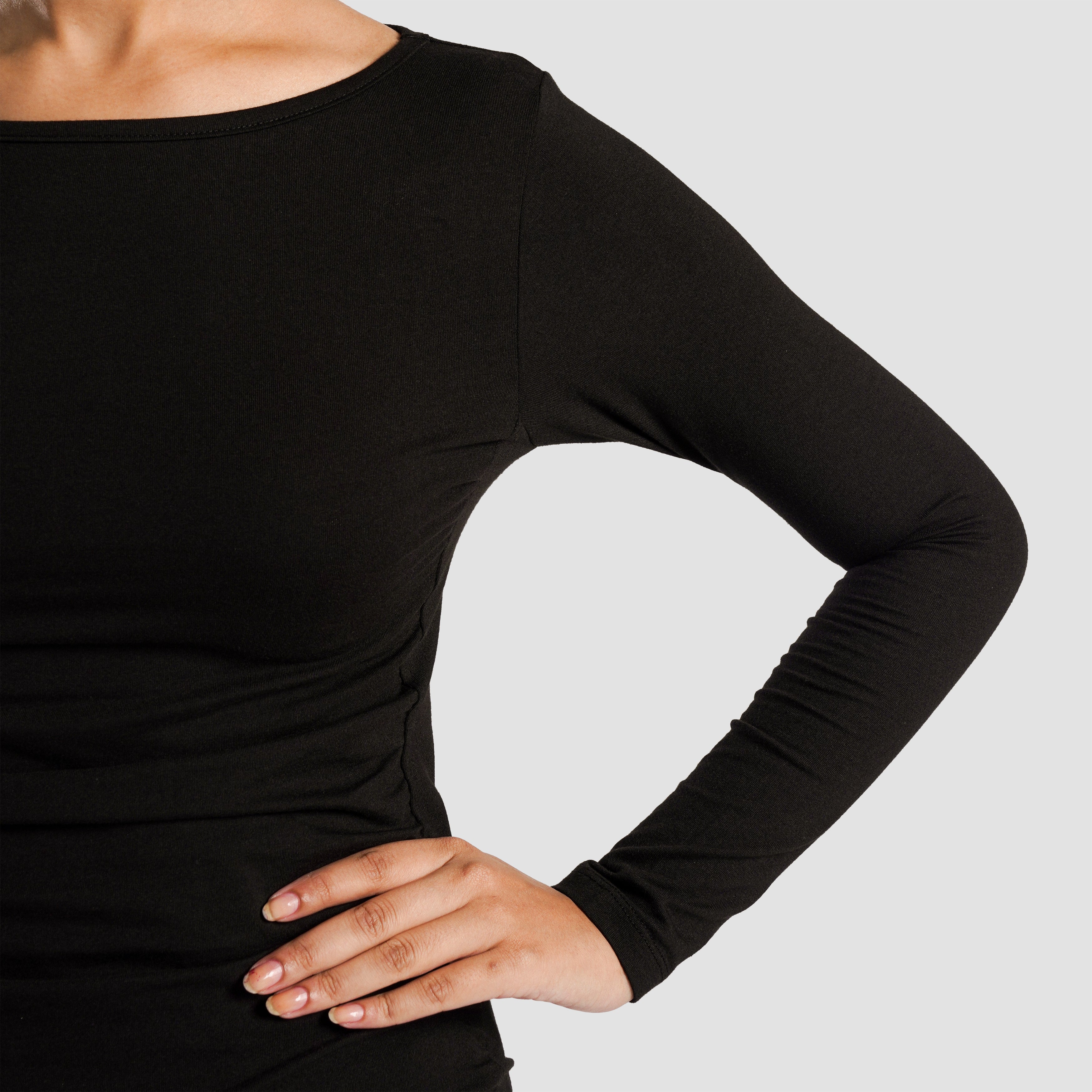 Side Gather Top (Black)