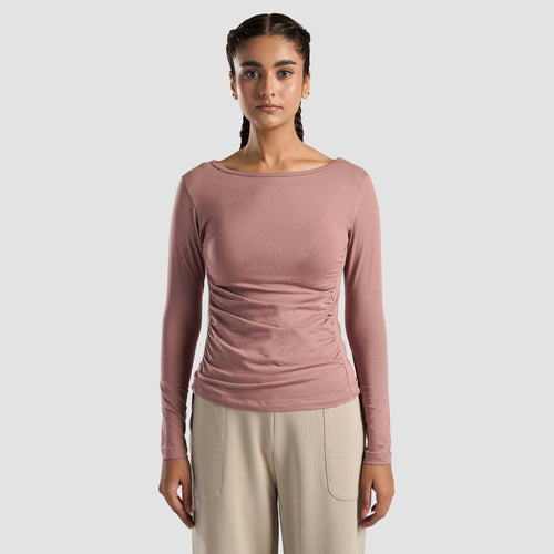 Side Gather Top (Dusty Pink)