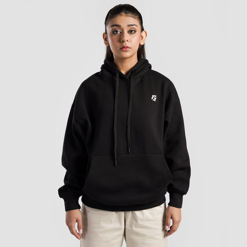 Essential Oversized Hoodie (Black)