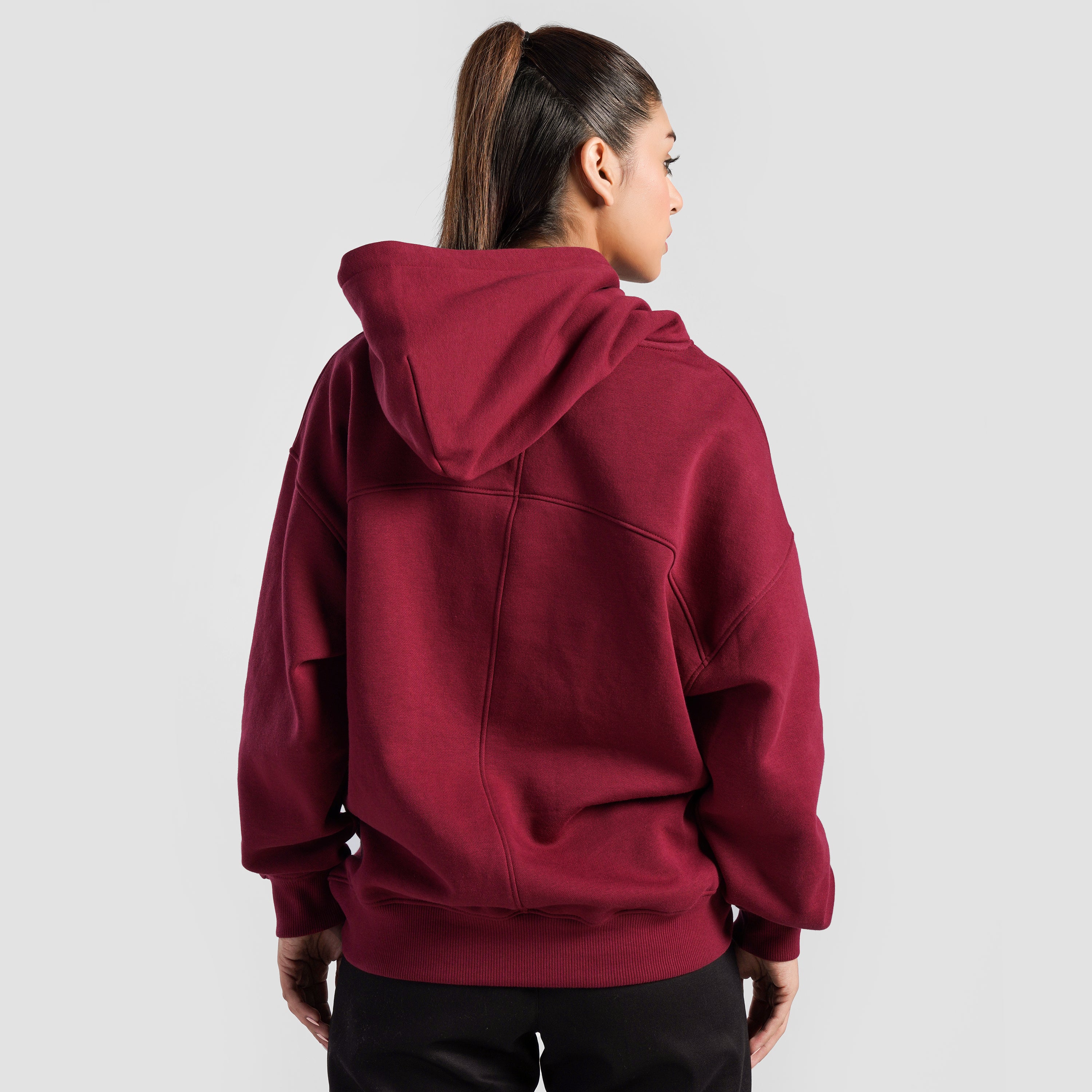 GA-I Essence Oversized Hoodie (Maroon)