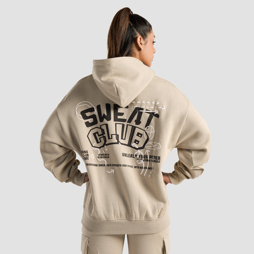 Sweat Club Oversized Hoodie (Beige)