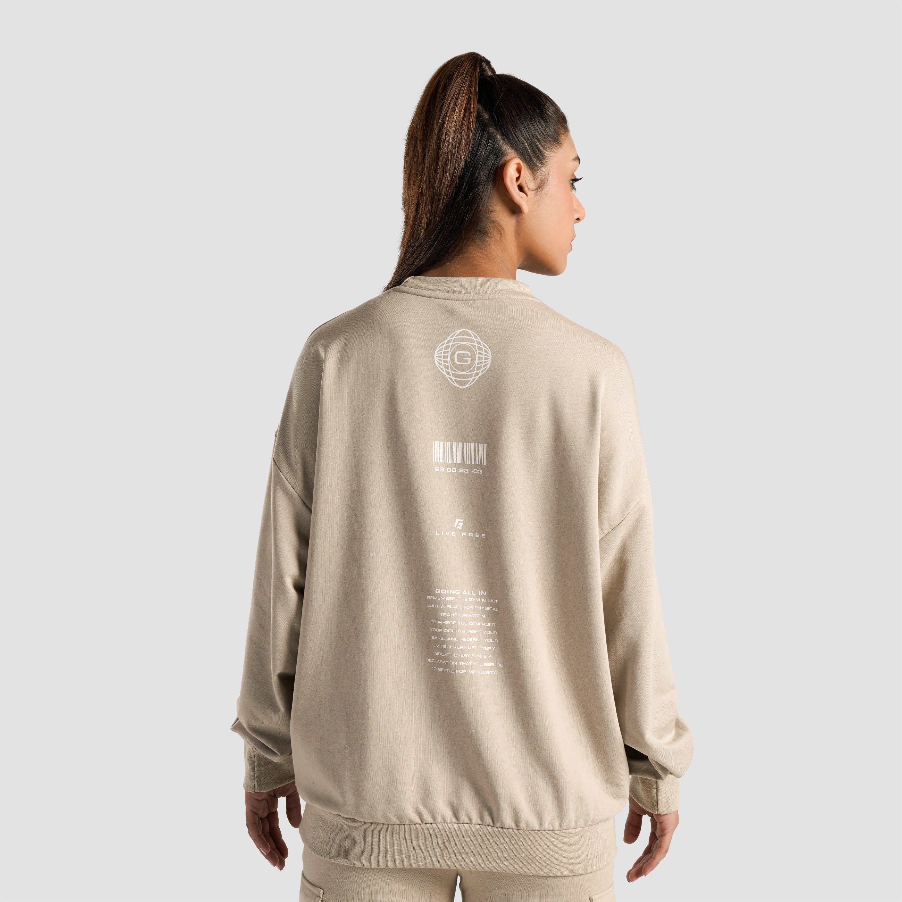 Sanctuary Oversized SweatShirt (Beige)